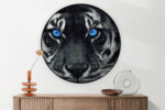 Akoestisch Schilderij Lion With Blue Eyes Rond - Muurcirkel Template Vierkant Rond dieren 42 2 scaled 1