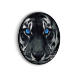 Akoestisch Schilderij Lion With Blue Eyes Rond - Muurcirkel Template Vierkant Rond dieren 42 scaled 1