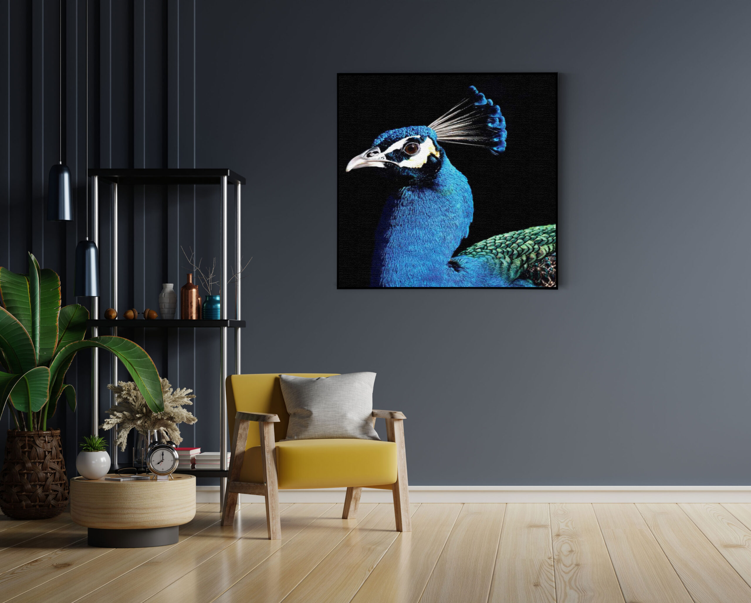 Akoestisch Schilderij De Pauw Vierkant Template Vierkant Rond dieren 48 4 scaled 1