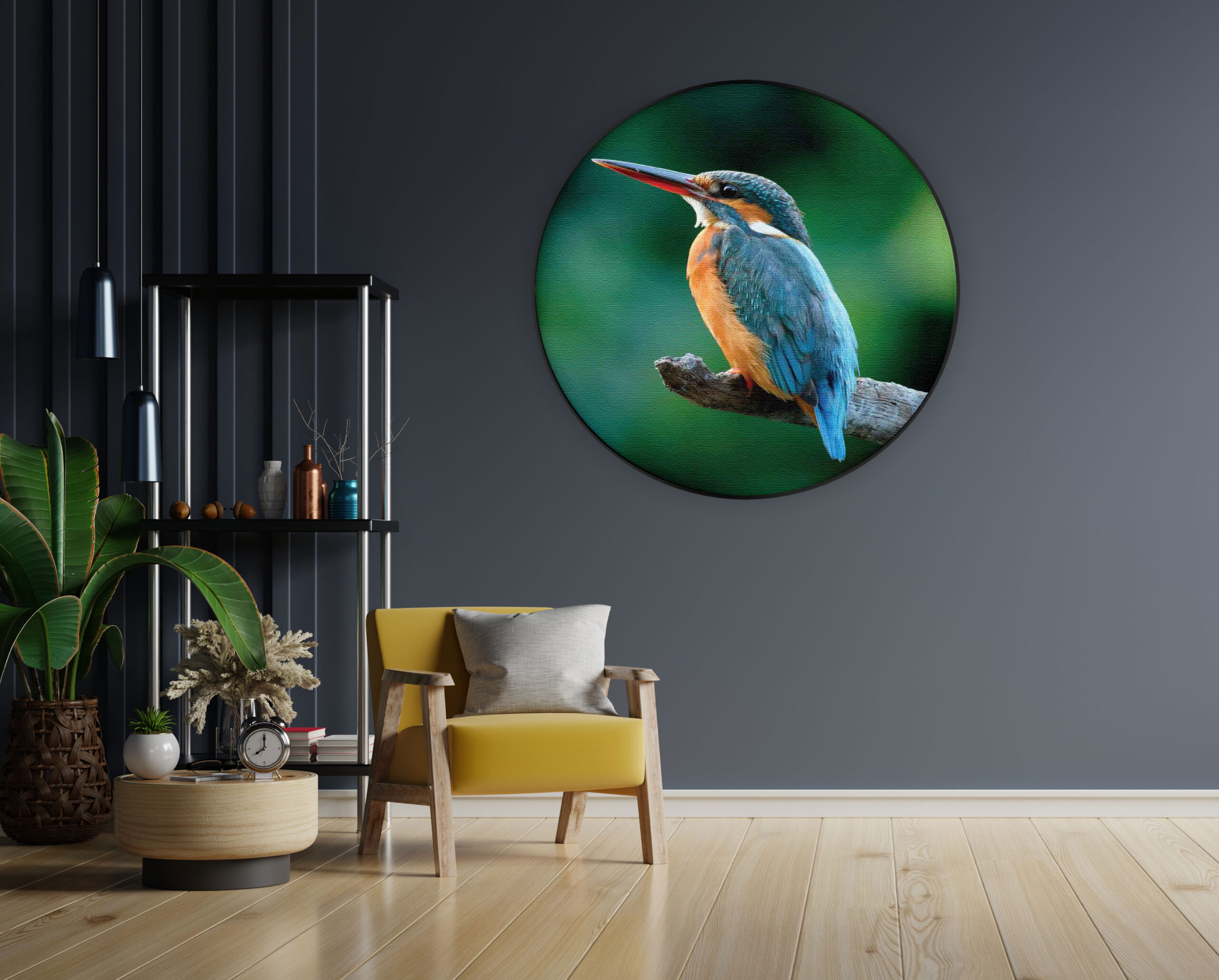 Akoestisch Schilderij De Ijsvogel Rond - Muurcirkel Template Vierkant Rond dieren 51 1 scaled 1