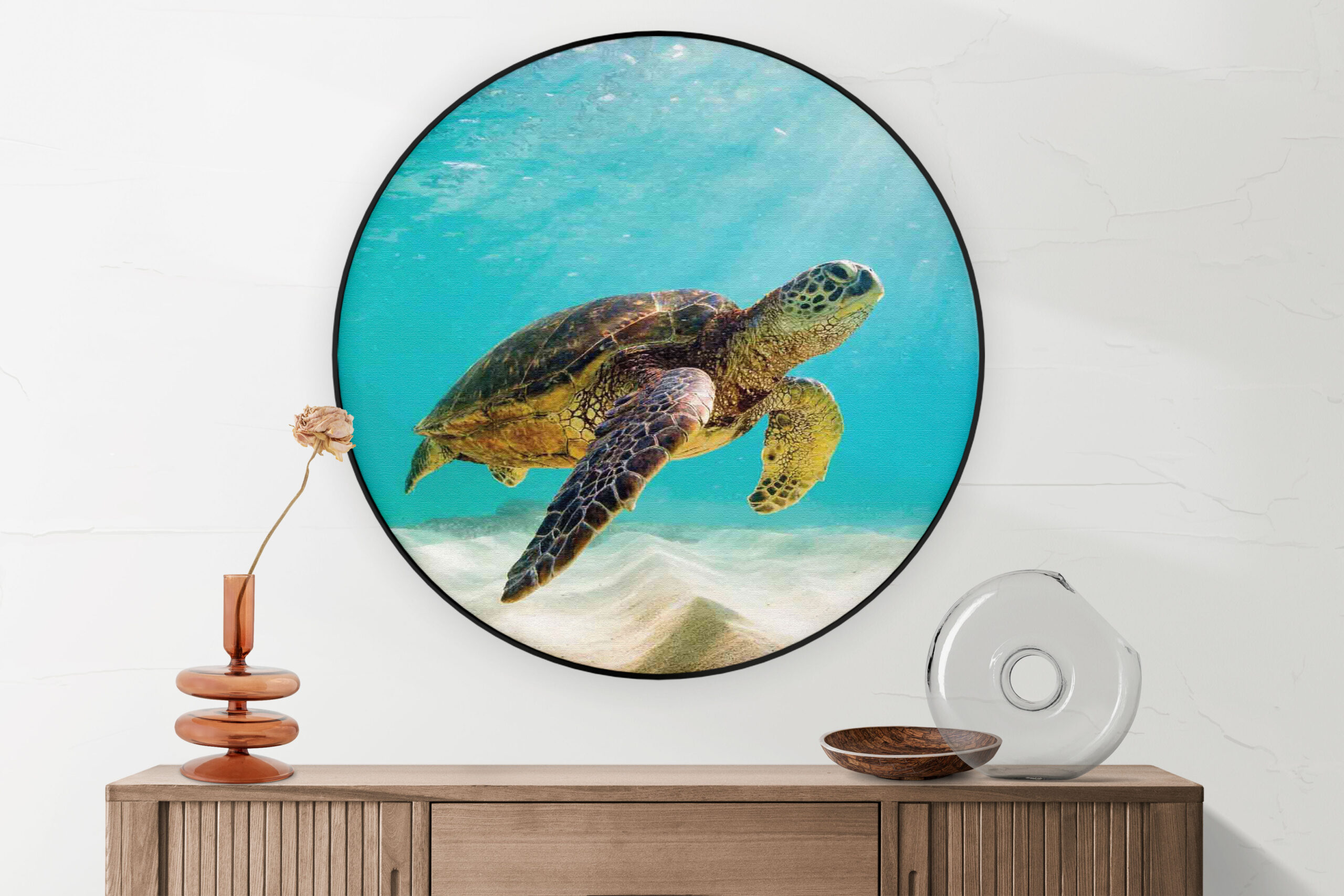 Akoestisch Schilderij Olifant Zwart Wit Rond - Muurcirkel Template Vierkant Rond dieren 58 2 scaled 1