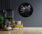 Akoestisch Schilderij Olifant Zwart Wit Rond - Muurcirkel Template Vierkant Rond dieren 59 1 scaled 1
