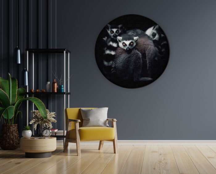 Akoestisch Schilderij Olifant Zwart Wit Rond - Muurcirkel Template Vierkant Rond dieren 59 1 scaled 1