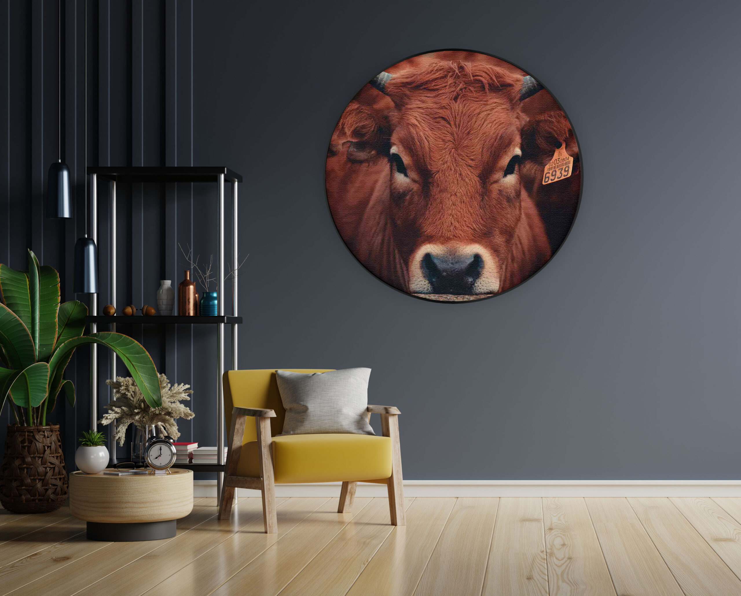 Akoestisch Schilderij De Gemerkte Stieren Rond - Muurcirkel Template Vierkant Rond dieren 6 1 scaled 1