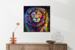 Akoestisch Schilderij Colored Lion Vierkant Template Vierkant Rond dieren 64 5 scaled 1