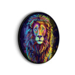 Akoestisch Schilderij Colored Lion Rond - Muurcirkel Template Vierkant Rond dieren 64 scaled 1