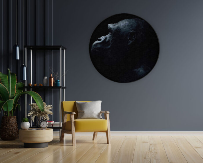 Akoestisch Schilderij Olifant Zwart Wit Rond - Muurcirkel Template Vierkant Rond dieren 65 1 scaled 1