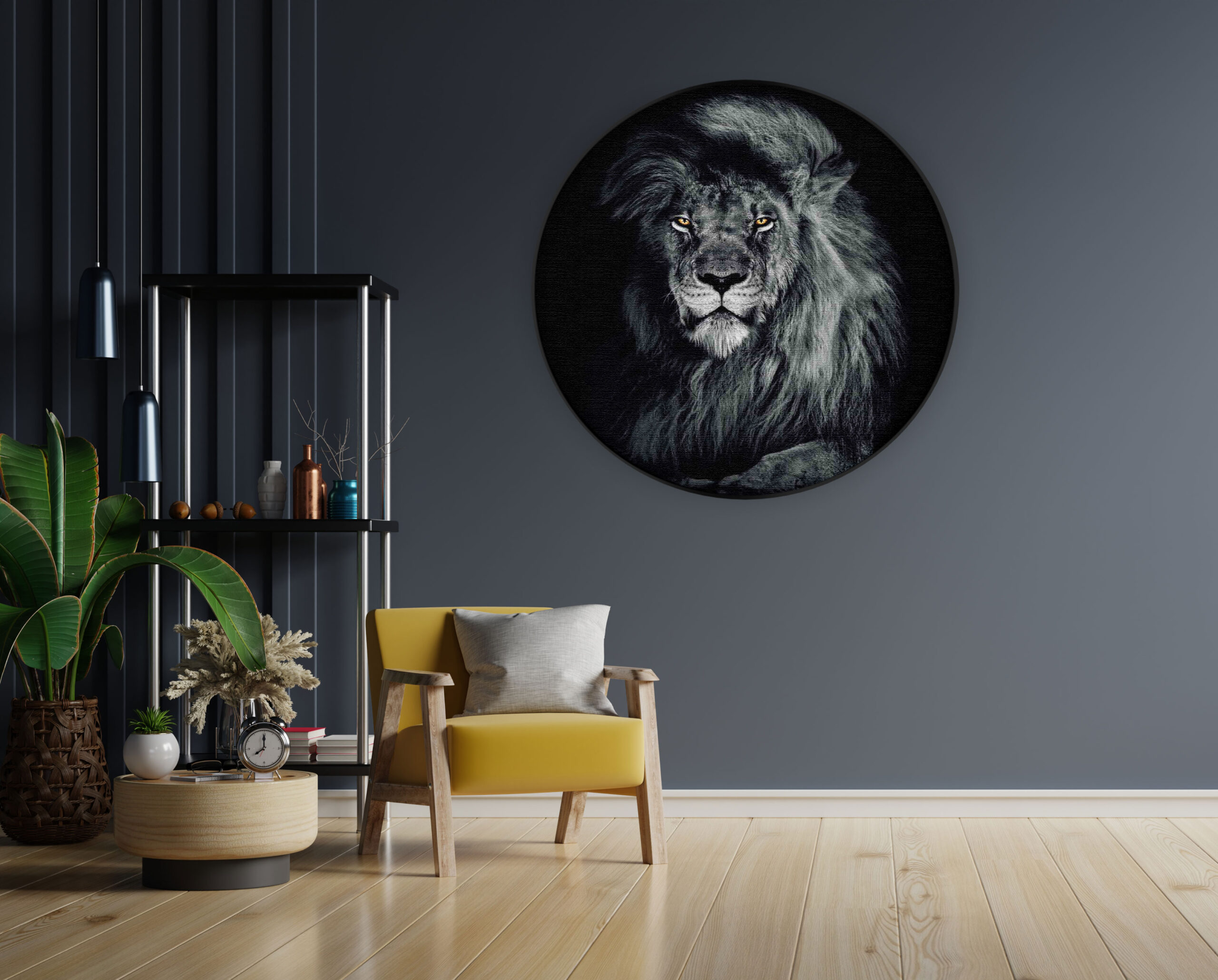 Akoestisch Schilderij Pandabeer Zwart Wit 02 Rond - Muurcirkel Template Vierkant Rond dieren 75 1 scaled 1