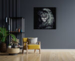 Akoestisch Schilderij De Zwart Witte Leeuw Vierkant Template Vierkant Rond dieren 75 4 scaled 1
