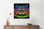Akoestisch Schilderij Colored Cat Vierkant Template Vierkant Rond dieren 76 5 scaled 1