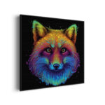 Akoestisch Schilderij Colored Wolf Vierkant Template Vierkant Rond dieren 77 3 scaled 1