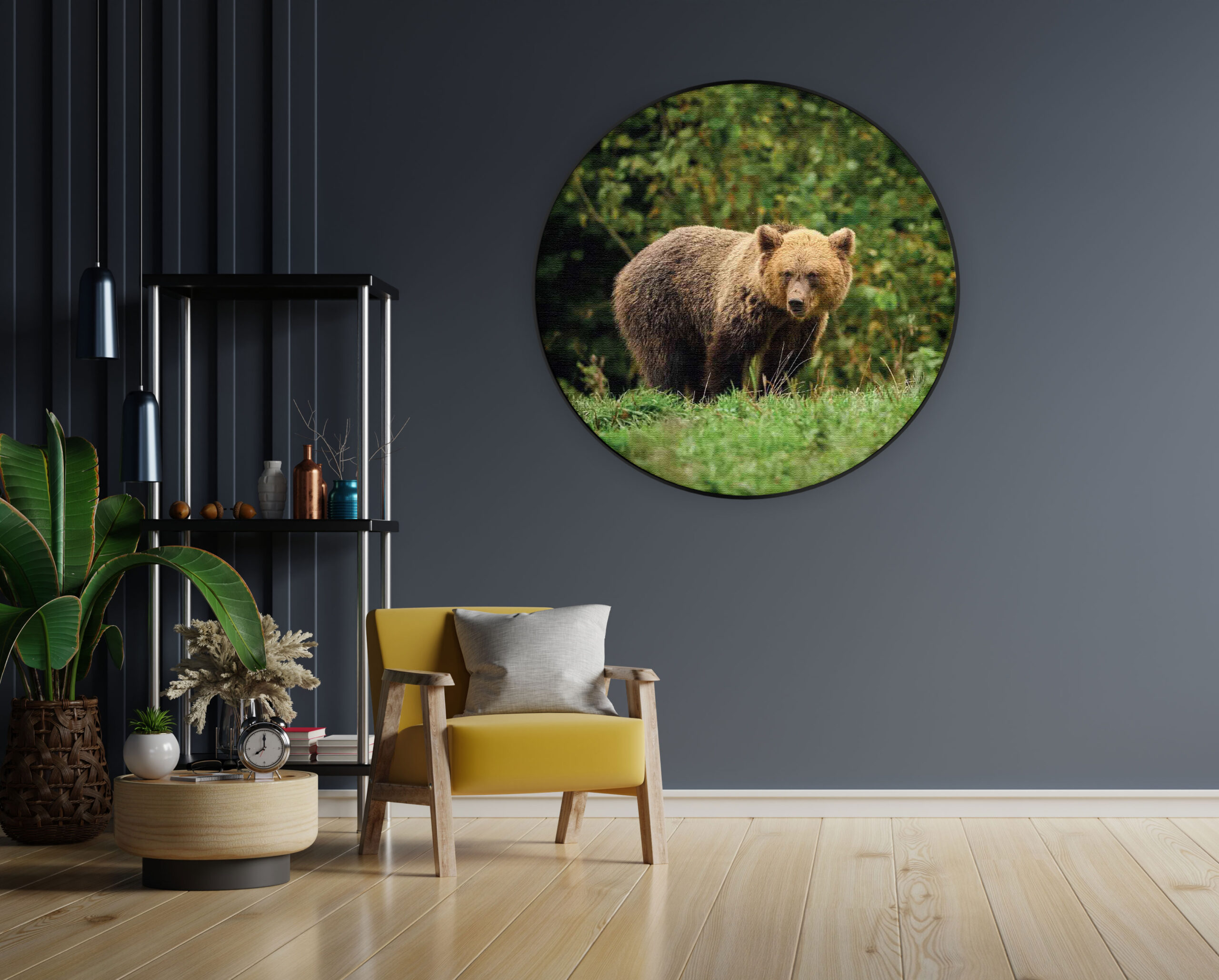 Akoestisch Schilderij Pandabeer Zwart Wit 02 Rond - Muurcirkel Template Vierkant Rond dieren 78 1 scaled 1