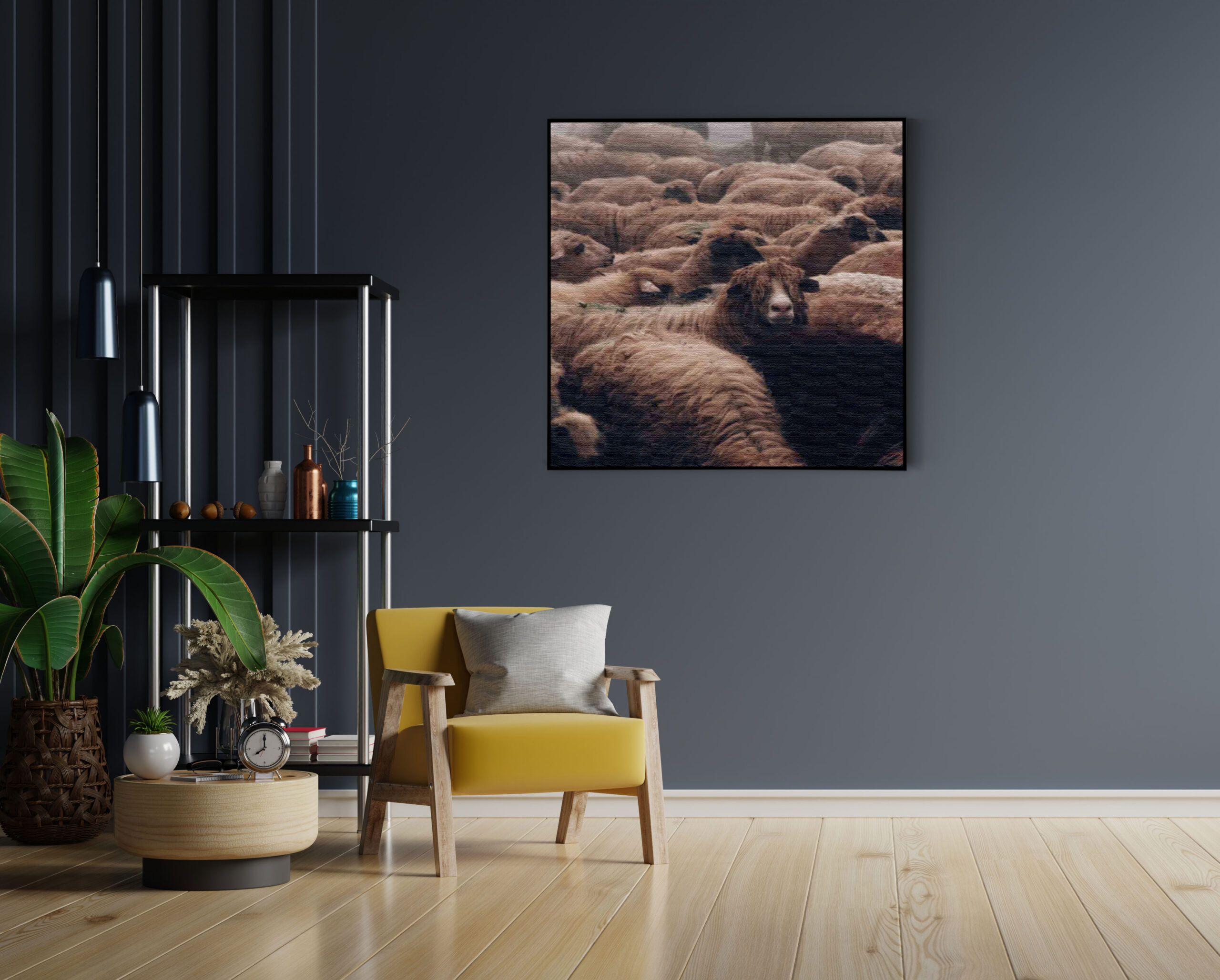 Akoestisch Schilderij Kudde Schapen Vierkant Template Vierkant Rond dieren 8 4 scaled 1