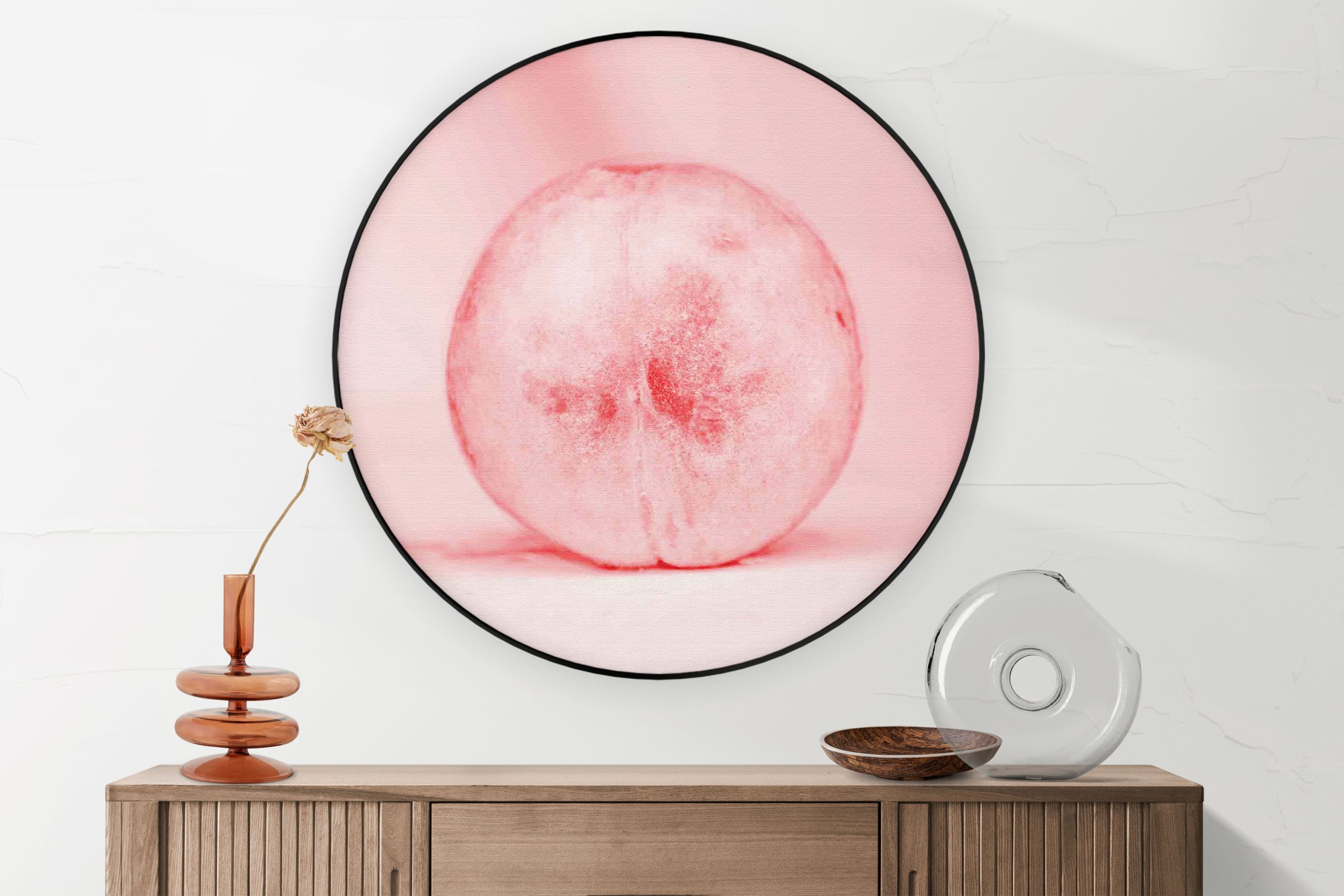 Akoestisch Schilderij Radijsje Roze Rond - Muurcirkel Template Vierkant Rond eten en drinken 1 1 2 scaled 1