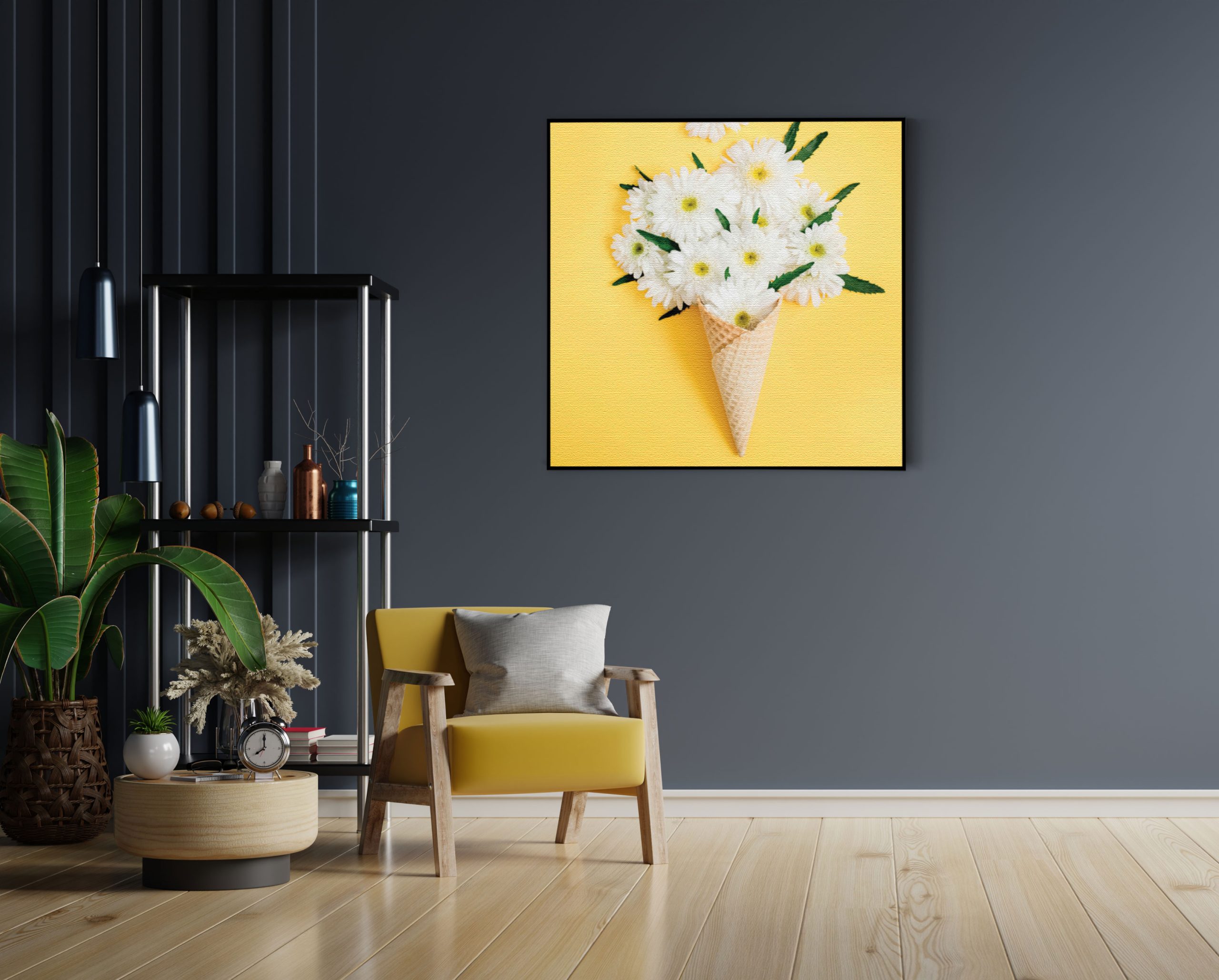 Akoestisch Schilderij Ijshoorn met Bloemen Vierkant Template Vierkant Rond eten en drinken 15 1 6 scaled 1