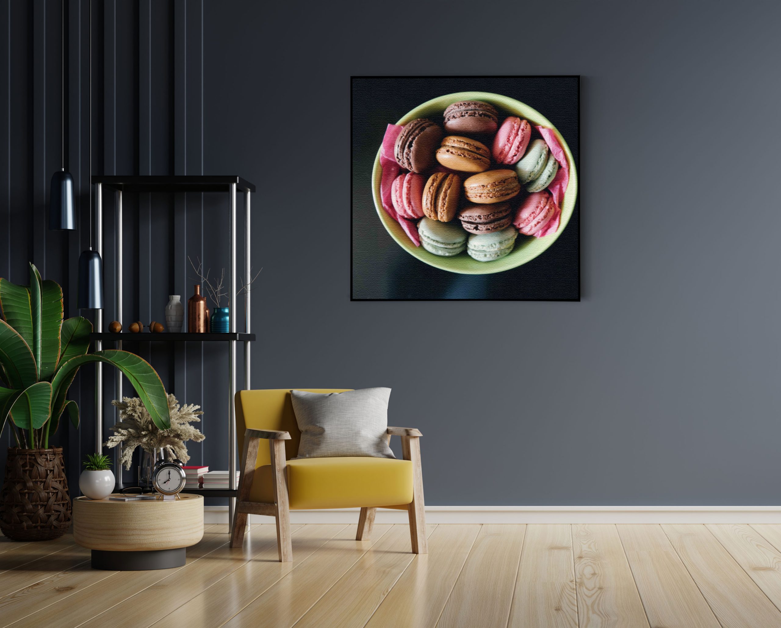 Akoestisch Schilderij Macarons 01 Vierkant Template Vierkant Rond eten en drinken 18 1 6 scaled 1