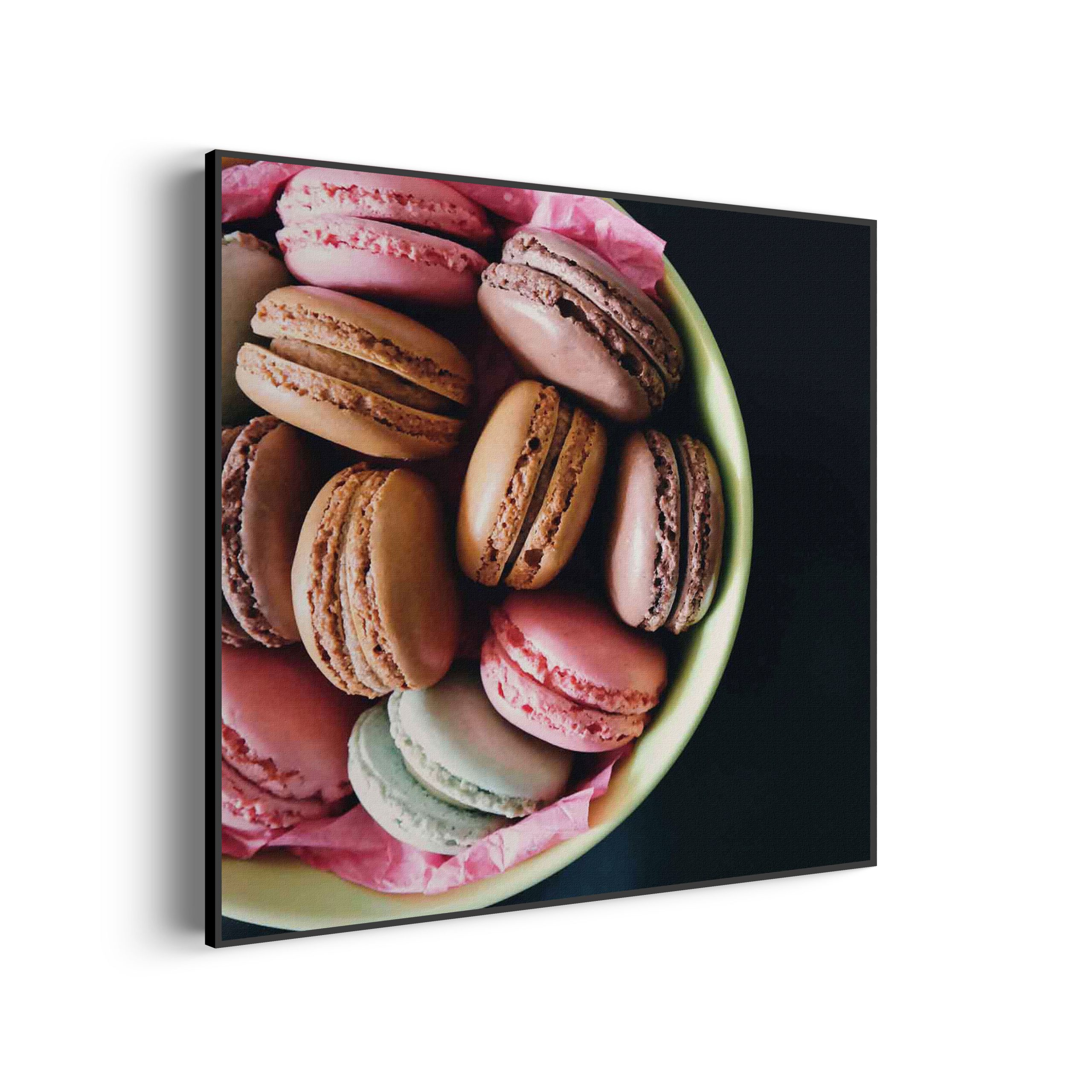 Akoestisch Schilderij Macarons 02 Vierkant Template Vierkant Rond eten en drinken 19 1 3 scaled 1