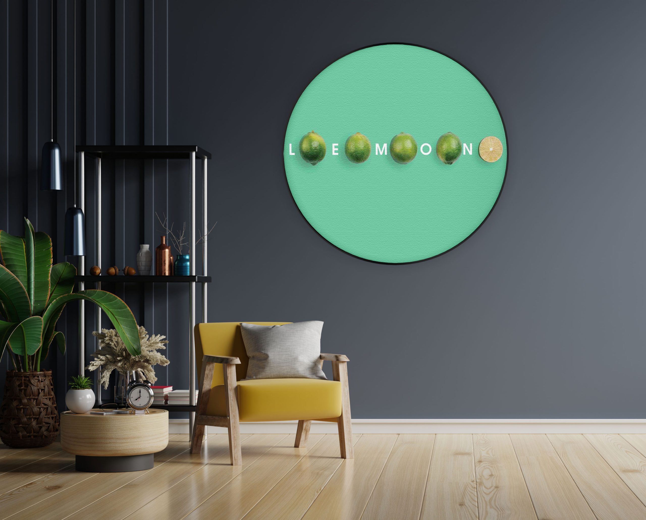 Akoestisch Schilderij Lemon Groen Rond - Muurcirkel Template Vierkant Rond eten en drinken 2 1 1 scaled 1