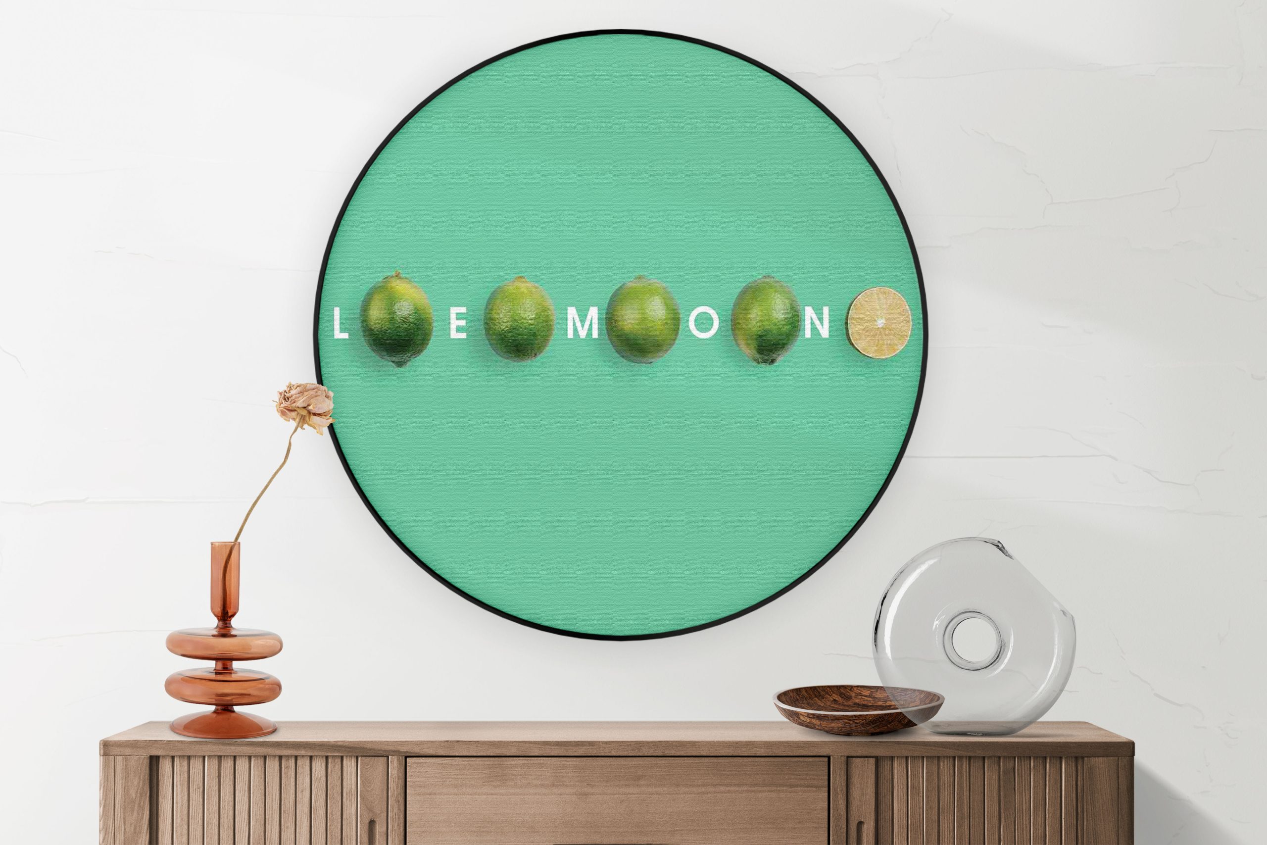 Akoestisch Schilderij Lemon Groen Rond - Muurcirkel Template Vierkant Rond eten en drinken 2 1 2 scaled 1