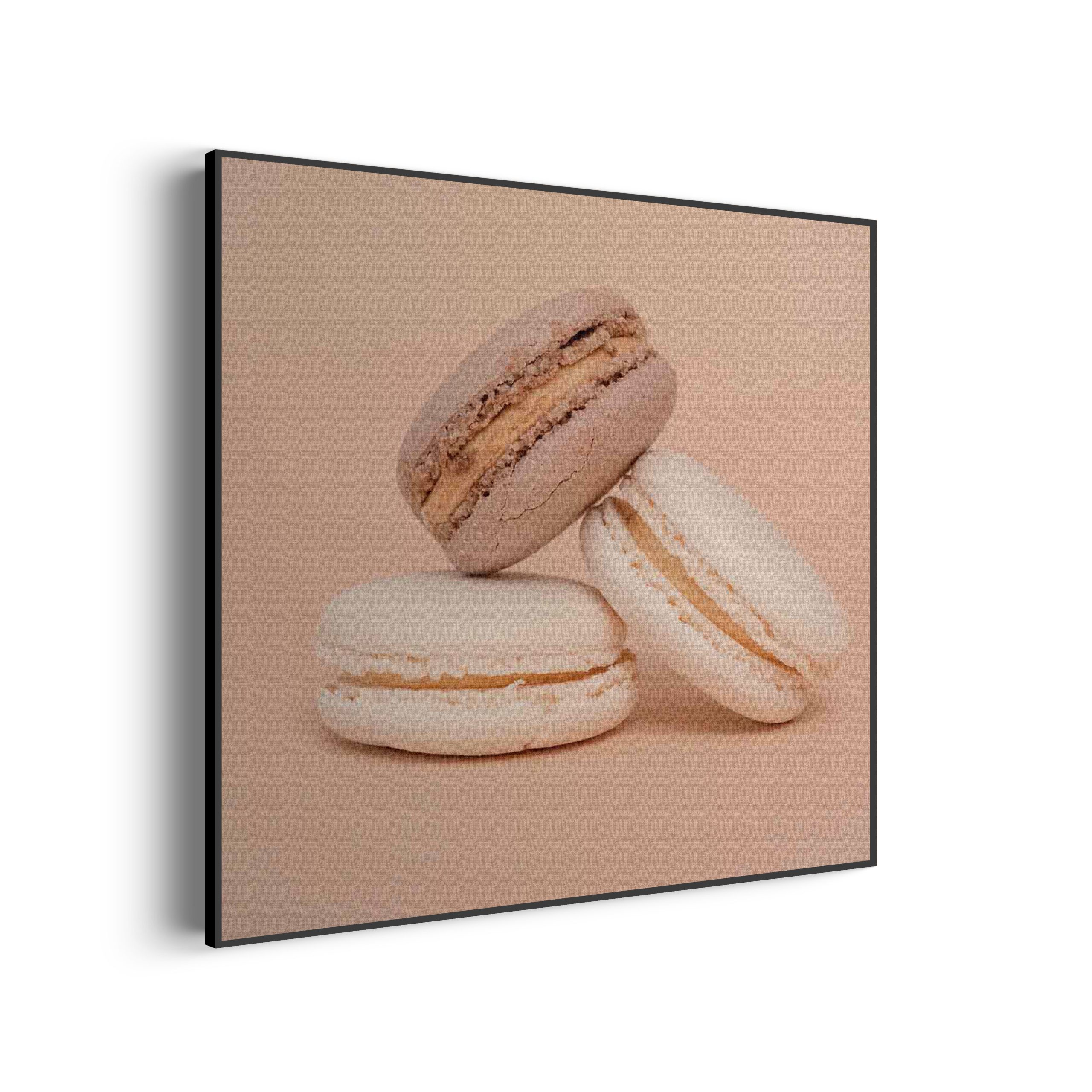 Akoestisch Schilderij Macarons Beige Tinten 01 Vierkant Template Vierkant Rond eten en drinken 26 1 5 scaled 1