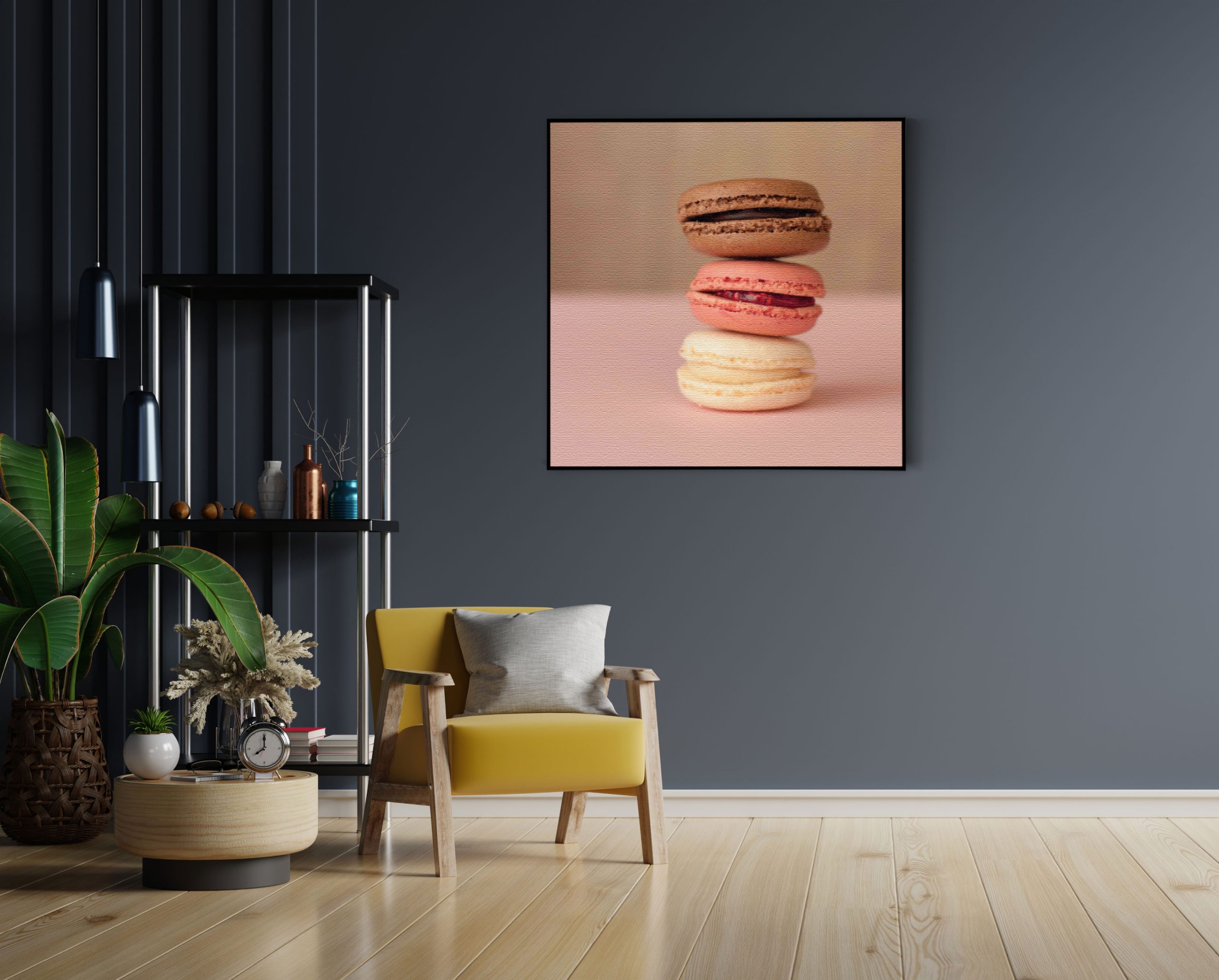 Akoestisch Schilderij Macarons Roze Beige Tinten Vierkant Template Vierkant Rond eten en drinken 28 1 6 scaled 1