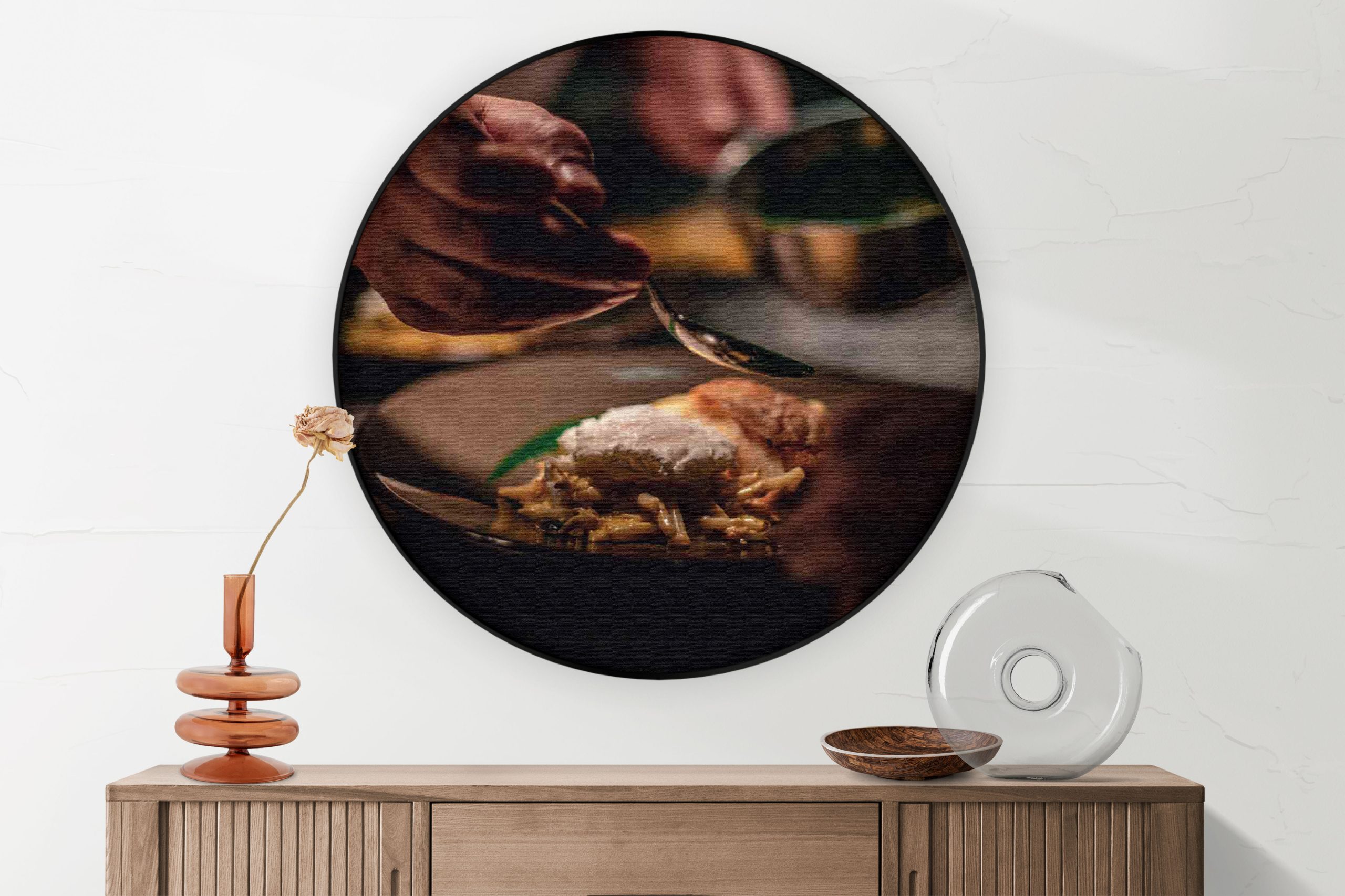 Akoestisch Schilderij Cheef Kok Rond - Muurcirkel Template Vierkant Rond eten en drinken 30 1 2 scaled 1