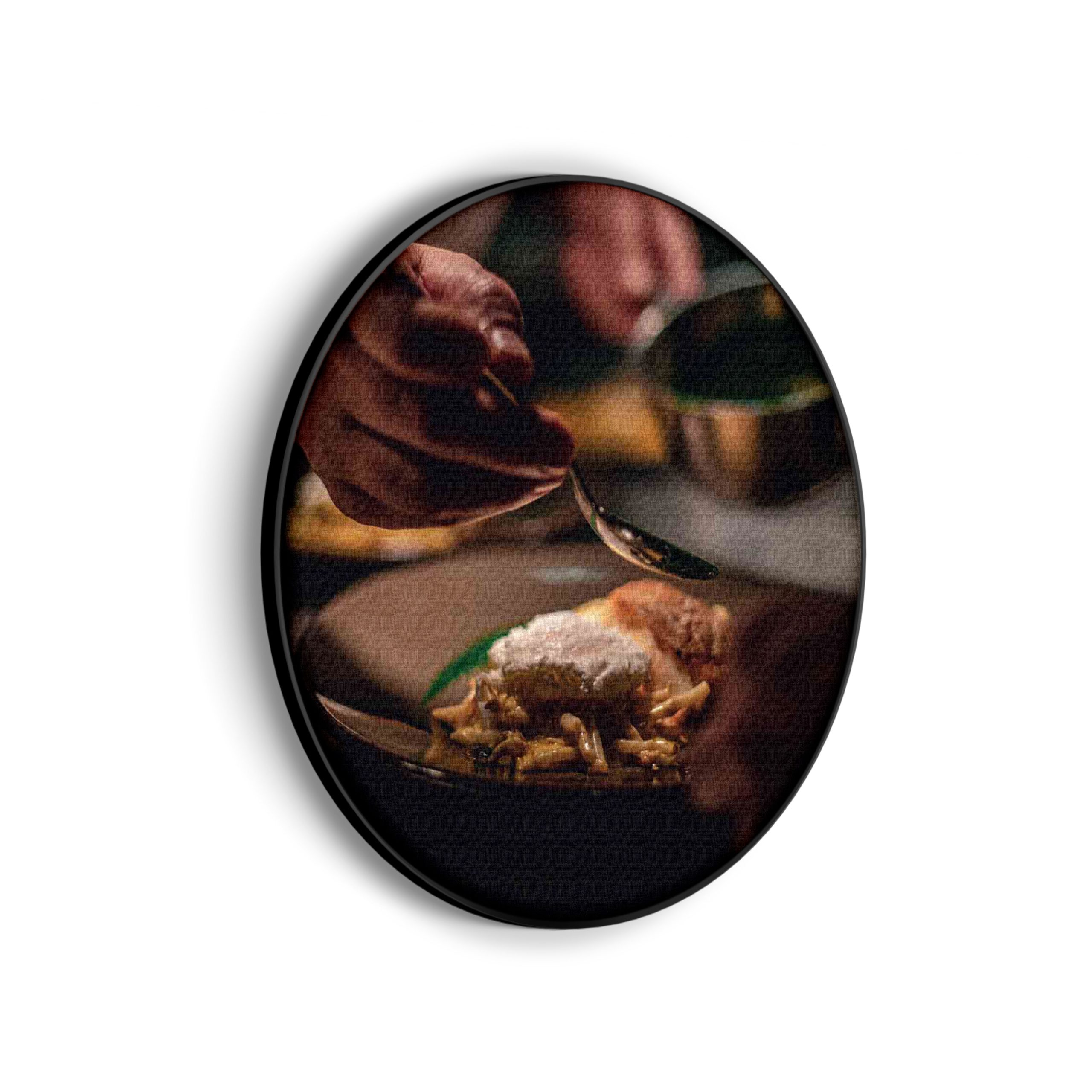 Akoestisch Schilderij Cheef Kok Rond - Muurcirkel Template Vierkant Rond eten en drinken 30 scaled 1