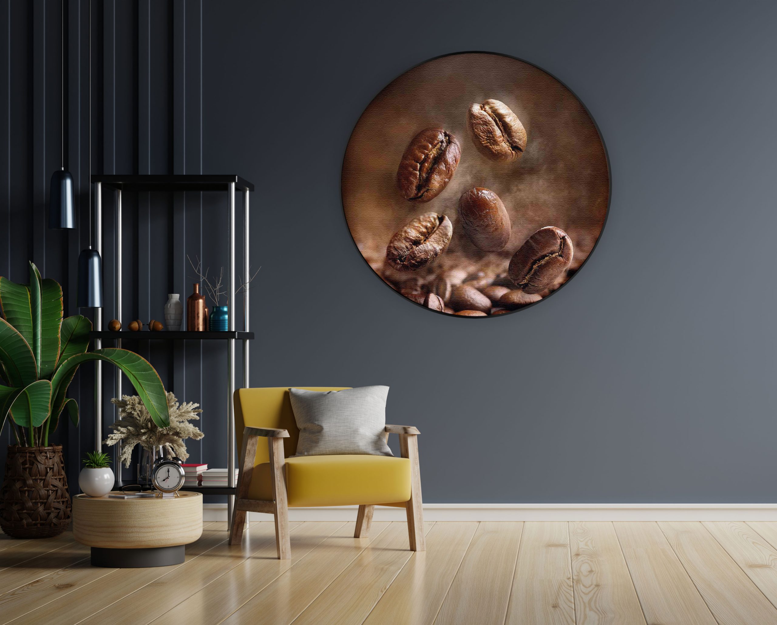 Akoestisch Schilderij Koffiebonen Rond - Muurcirkel Template Vierkant Rond eten en drinken 32 1 1 scaled 1