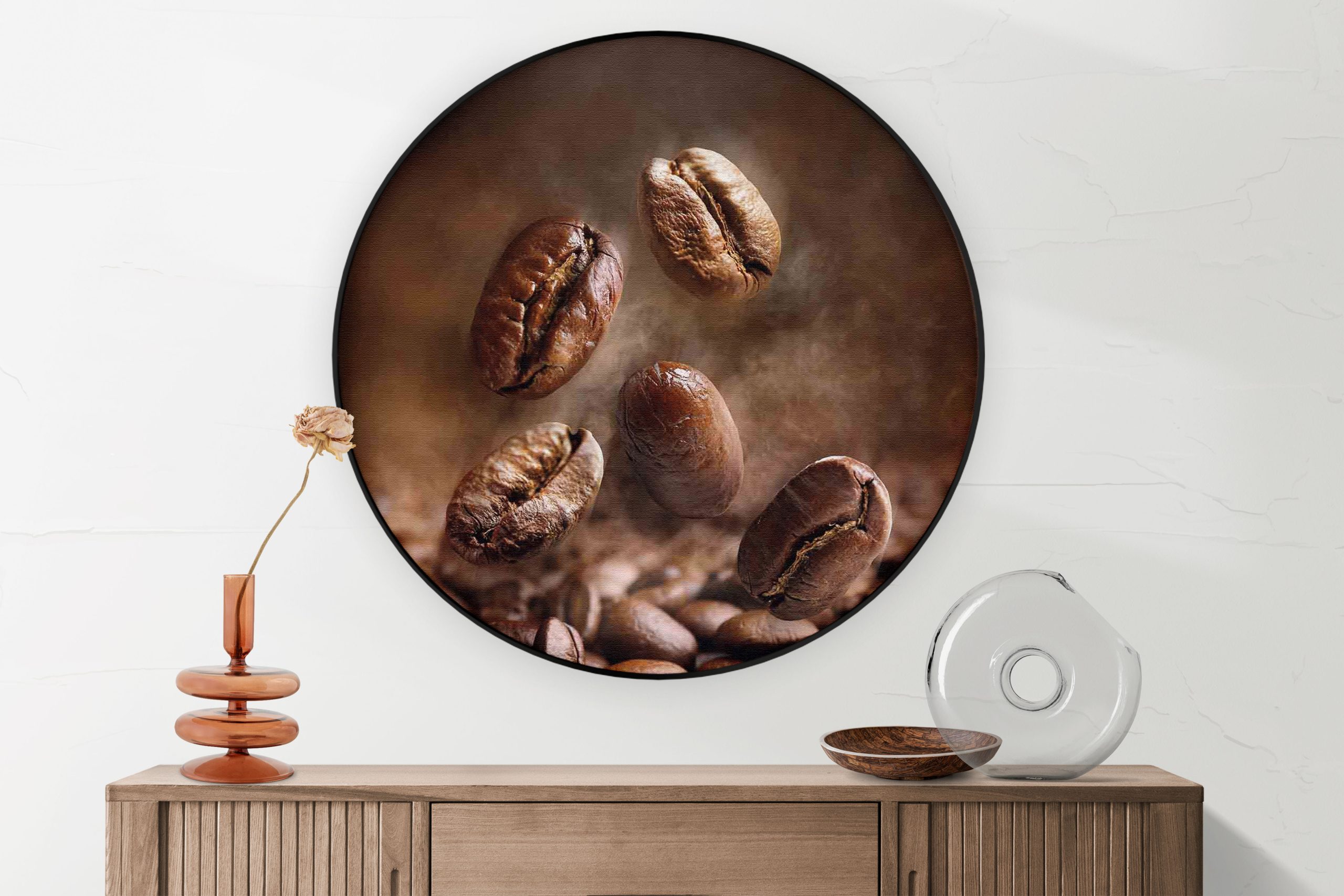 Akoestisch Schilderij Koffiebonen Rond - Muurcirkel Template Vierkant Rond eten en drinken 32 1 2 scaled 1