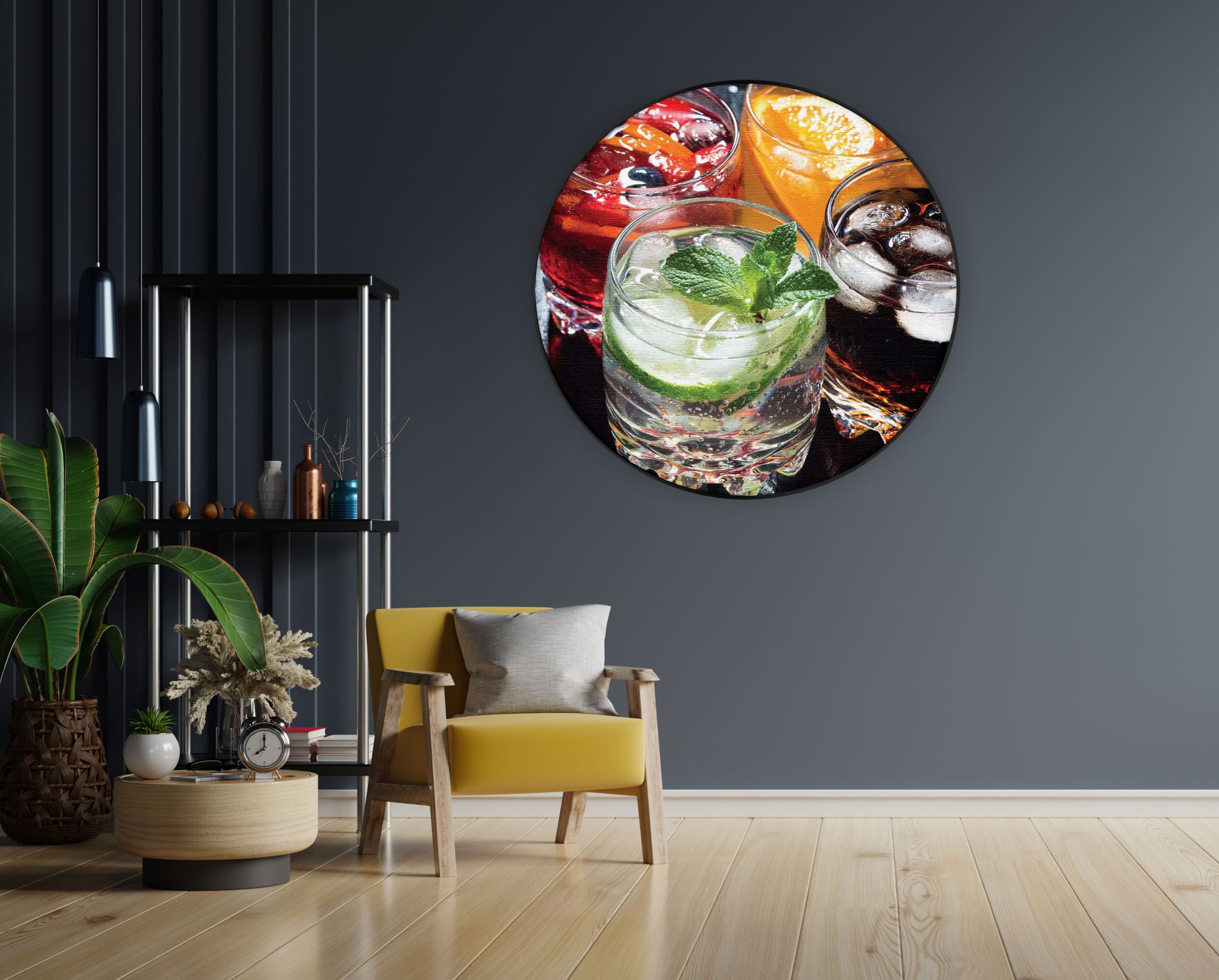 Akoestisch Schilderij Cheef Kok Rond - Muurcirkel Template Vierkant Rond eten en drinken 37 1 1 scaled 1