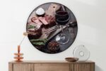 Akoestisch Schilderij Beef met Rode Wijn Rond - Muurcirkel Template Vierkant Rond eten en drinken 47 1 2 scaled 1