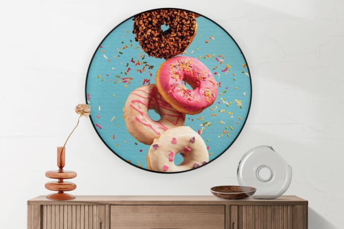 Akoestisch Schilderij Donuts Rond - Muurcirkel Template Vierkant Rond eten en drinken 48 1 2 scaled 1