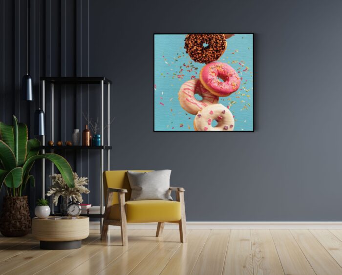 Akoestisch Schilderij Donuts Vierkant Template Vierkant Rond eten en drinken 48 1 6 scaled 1