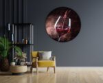 Akoestisch Schilderij Glas Rode wijn 02 Rond - Muurcirkel Template Vierkant Rond eten en drinken 51 1 1 scaled 1