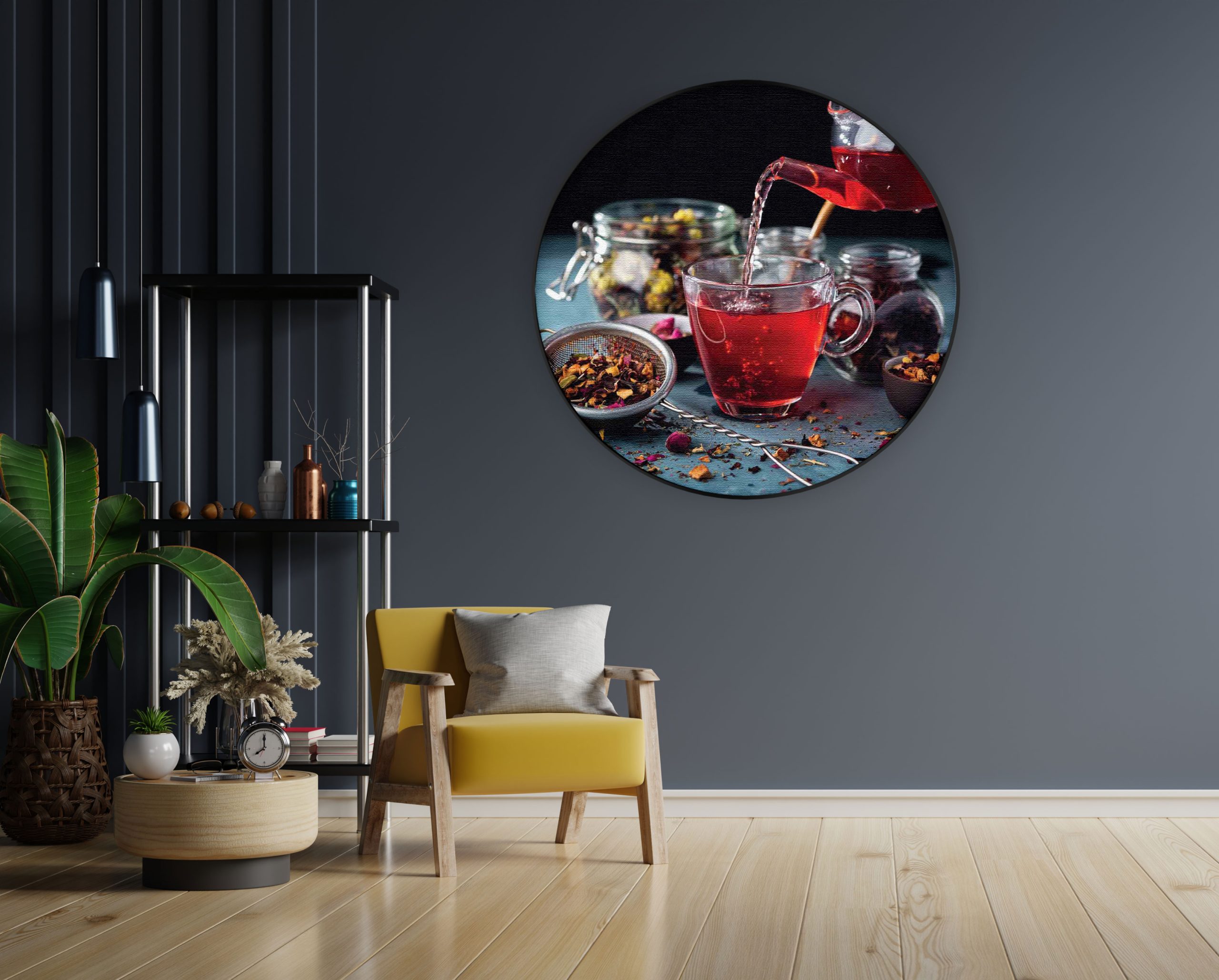 Akoestisch Schilderij Thee met Specerijen Rond - Muurcirkel Template Vierkant Rond eten en drinken 58 1 1 scaled 1