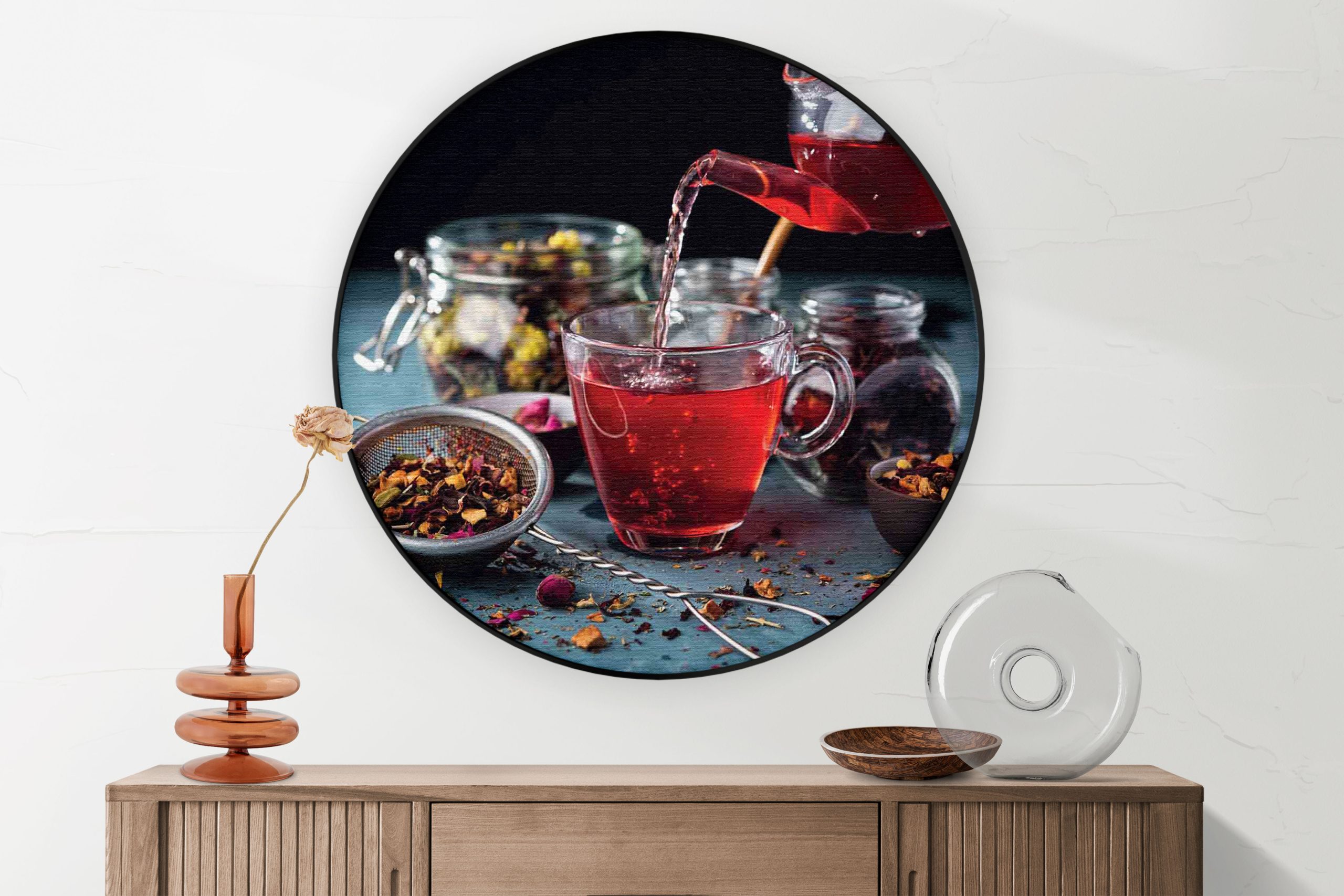 Akoestisch Schilderij Thee met Specerijen Rond - Muurcirkel Template Vierkant Rond eten en drinken 58 1 2 scaled 1