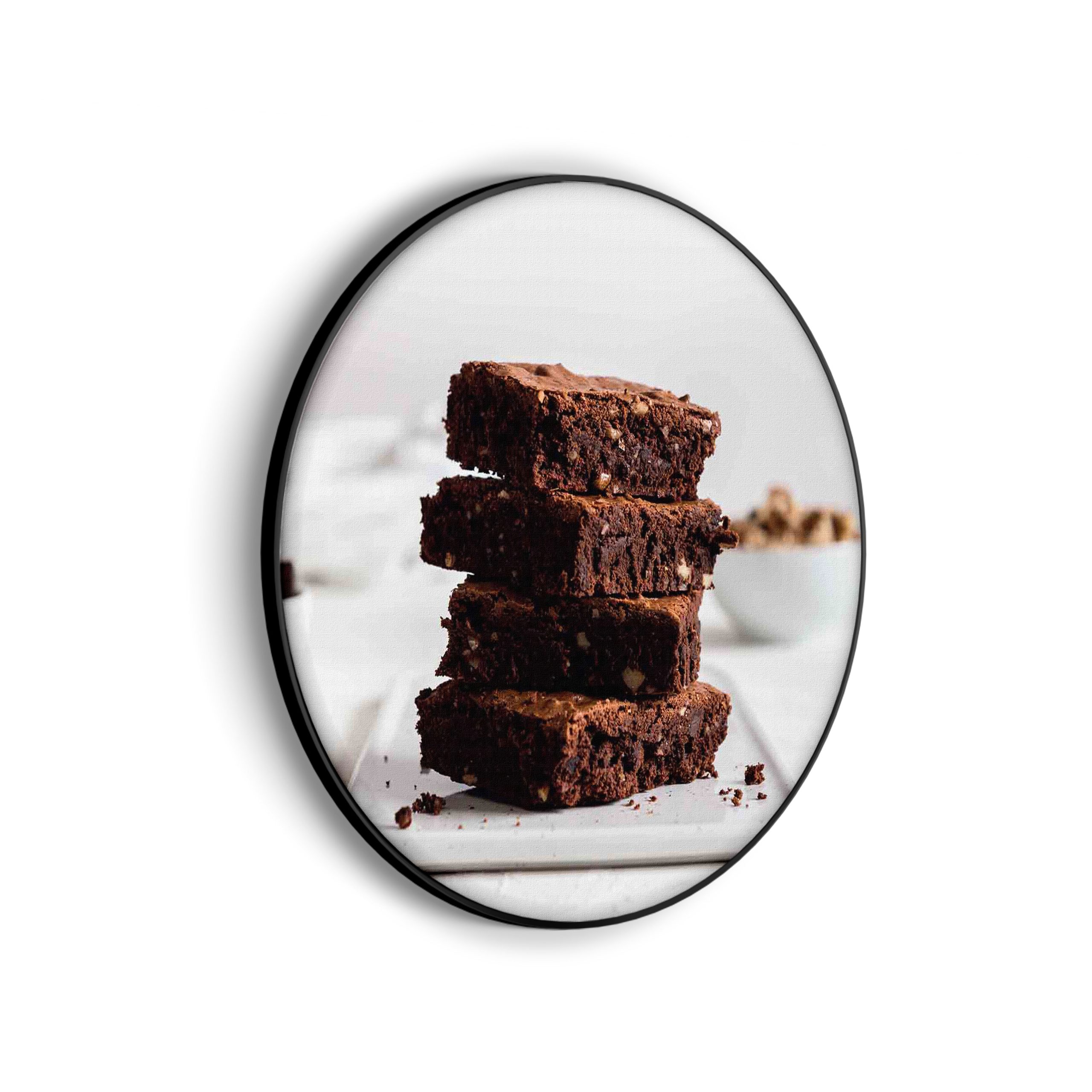 Akoestisch Schilderij Brownie Rond - Muurcirkel Template Vierkant Rond eten en drinken 62 scaled 1