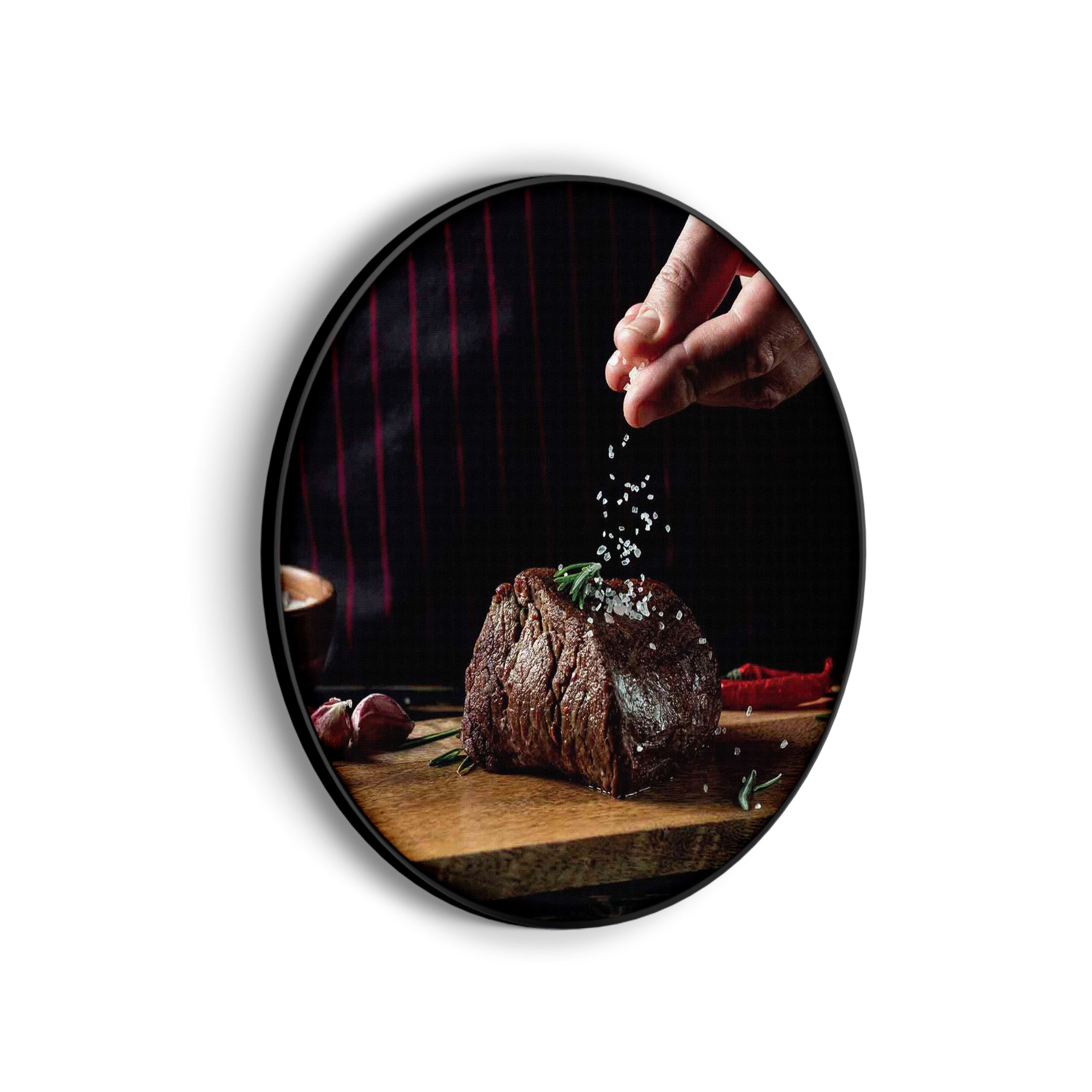 Akoestisch Schilderij Home Made Beef Rond - Muurcirkel Template Vierkant Rond eten en drinken 66 scaled 1