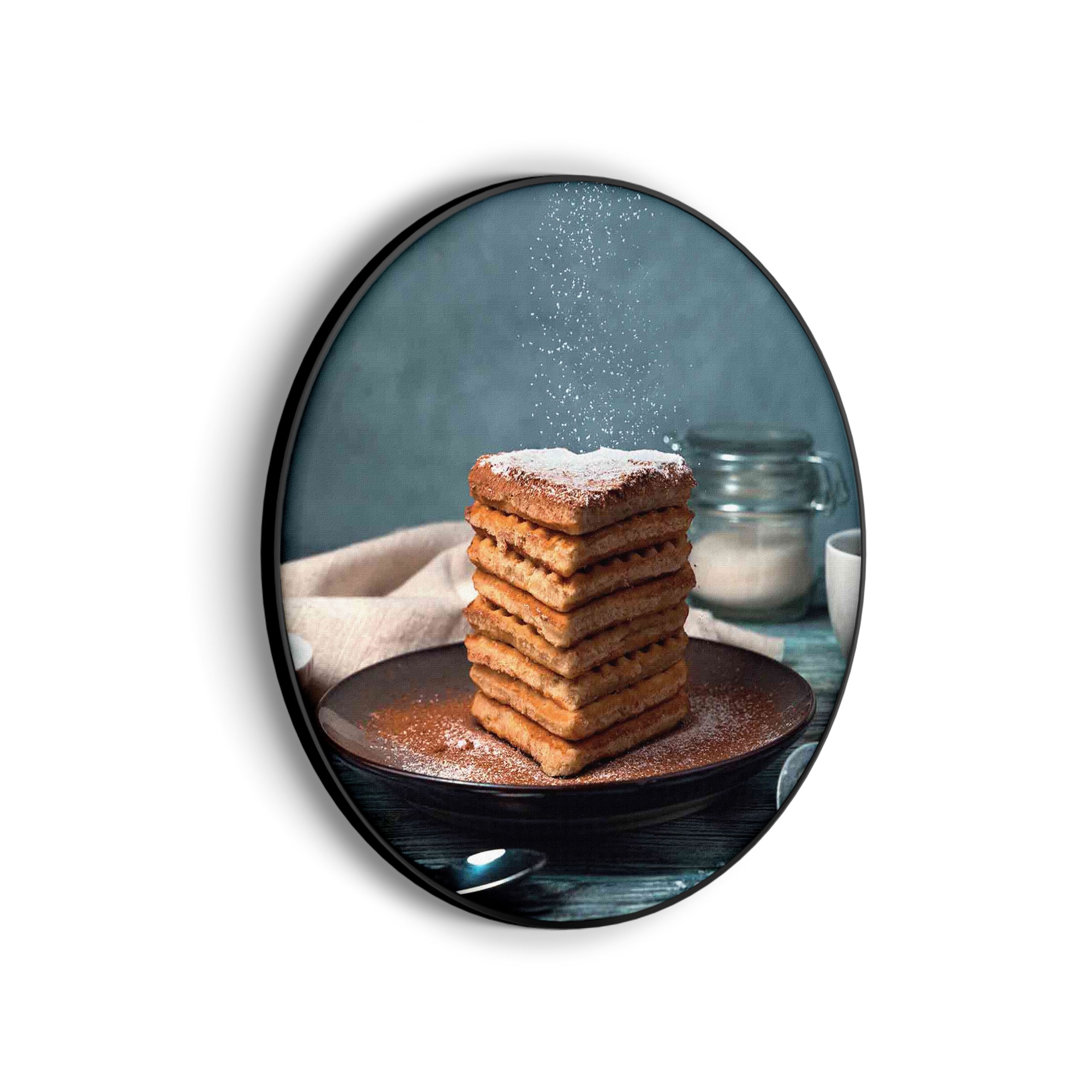 Akoestisch Schilderij Wafels Rond - Muurcirkel Template Vierkant Rond eten en drinken 68 scaled 1