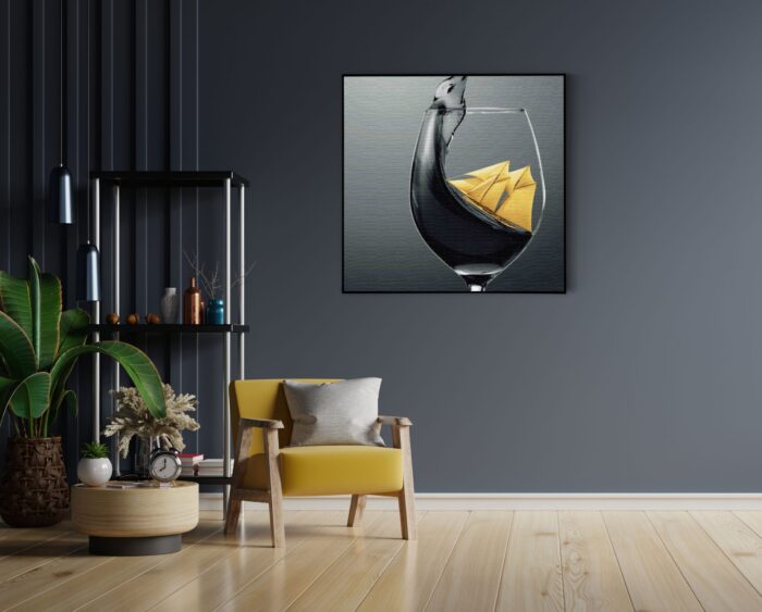 Akoestisch Schilderij Sailing Wine 01 Vierkant Template Vierkant Rond eten en drinken 80 1 6 scaled 1