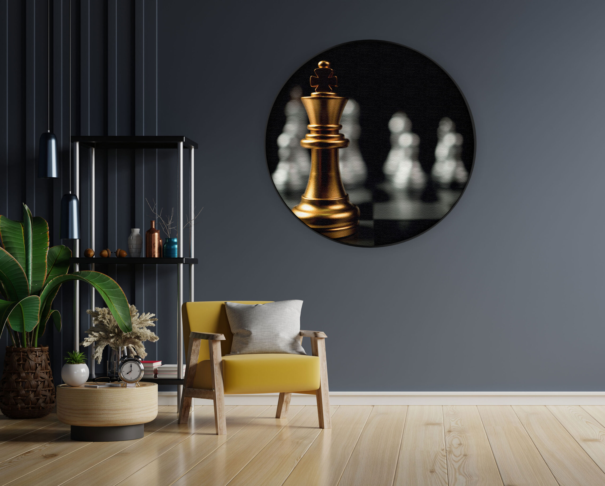 Akoestisch Schilderij Schaak Mat Rond - Muurcirkel Template Vierkant Rond gaming en spel 16 1 3 scaled 1