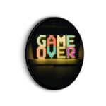 Akoestisch Schilderij Game Over Rond - Muurcirkel Template Vierkant Rond gaming en spel 2 1 2 scaled 1