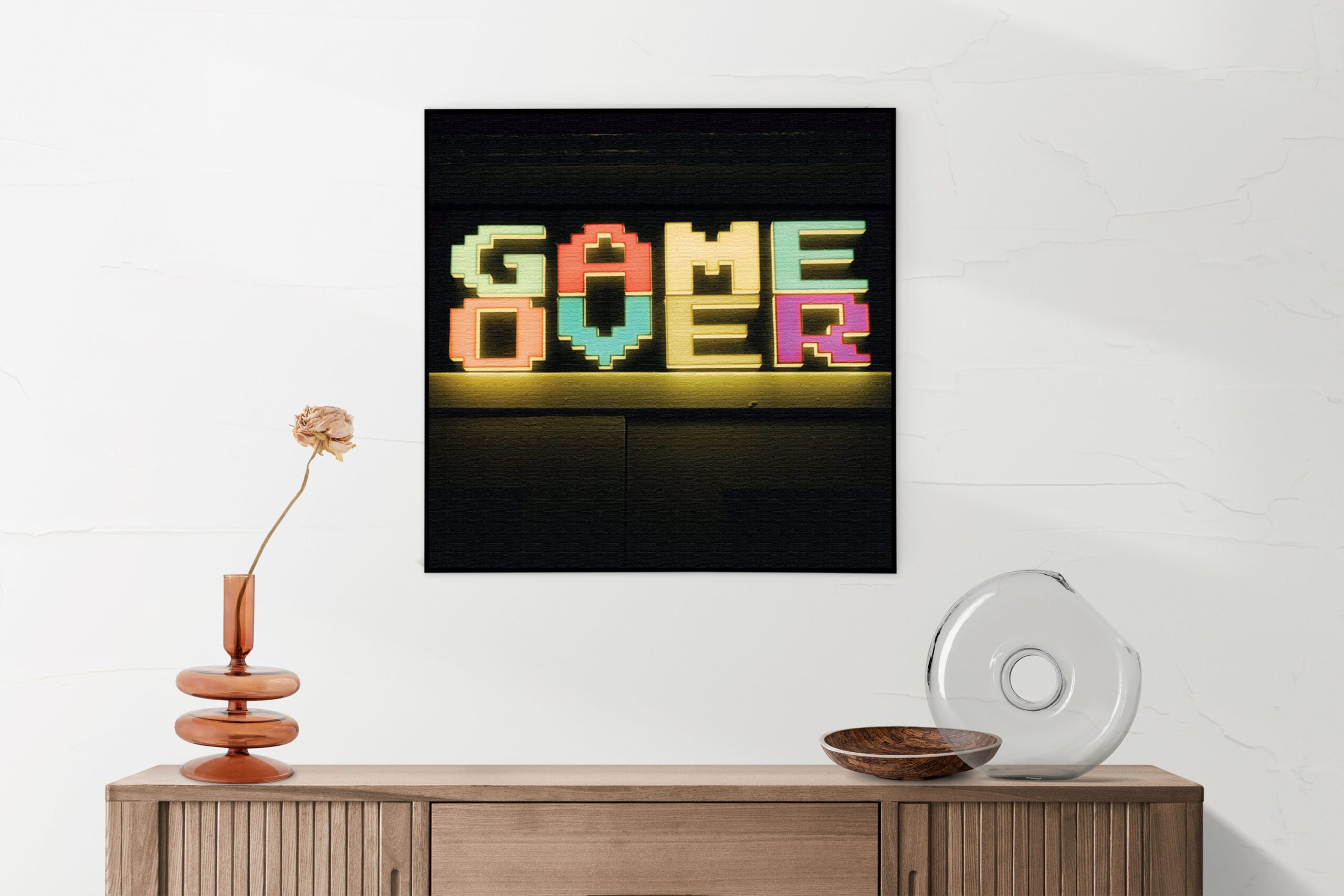 Akoestisch Schilderij Game Over Vierkant Template Vierkant Rond gaming en spel 2 1 scaled 1