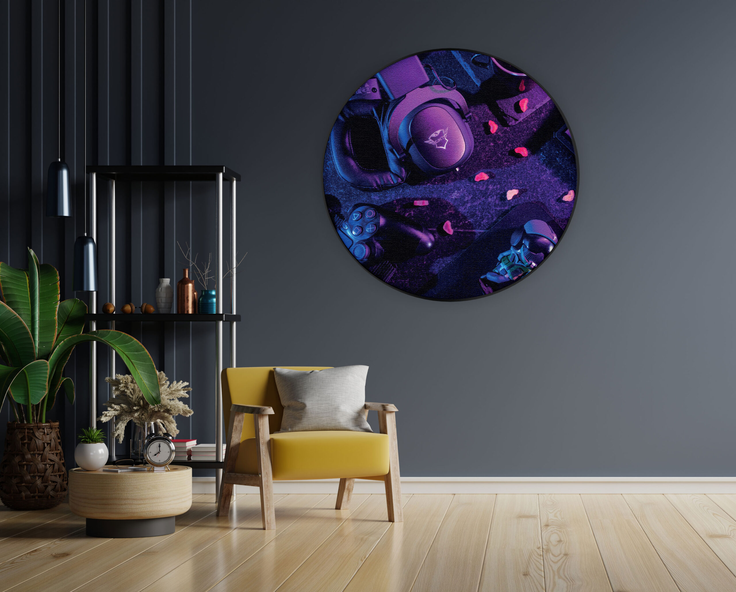 Akoestisch Schilderij Gaming Set Rond - Muurcirkel Template Vierkant Rond gaming en spel 7 1 3 scaled 1