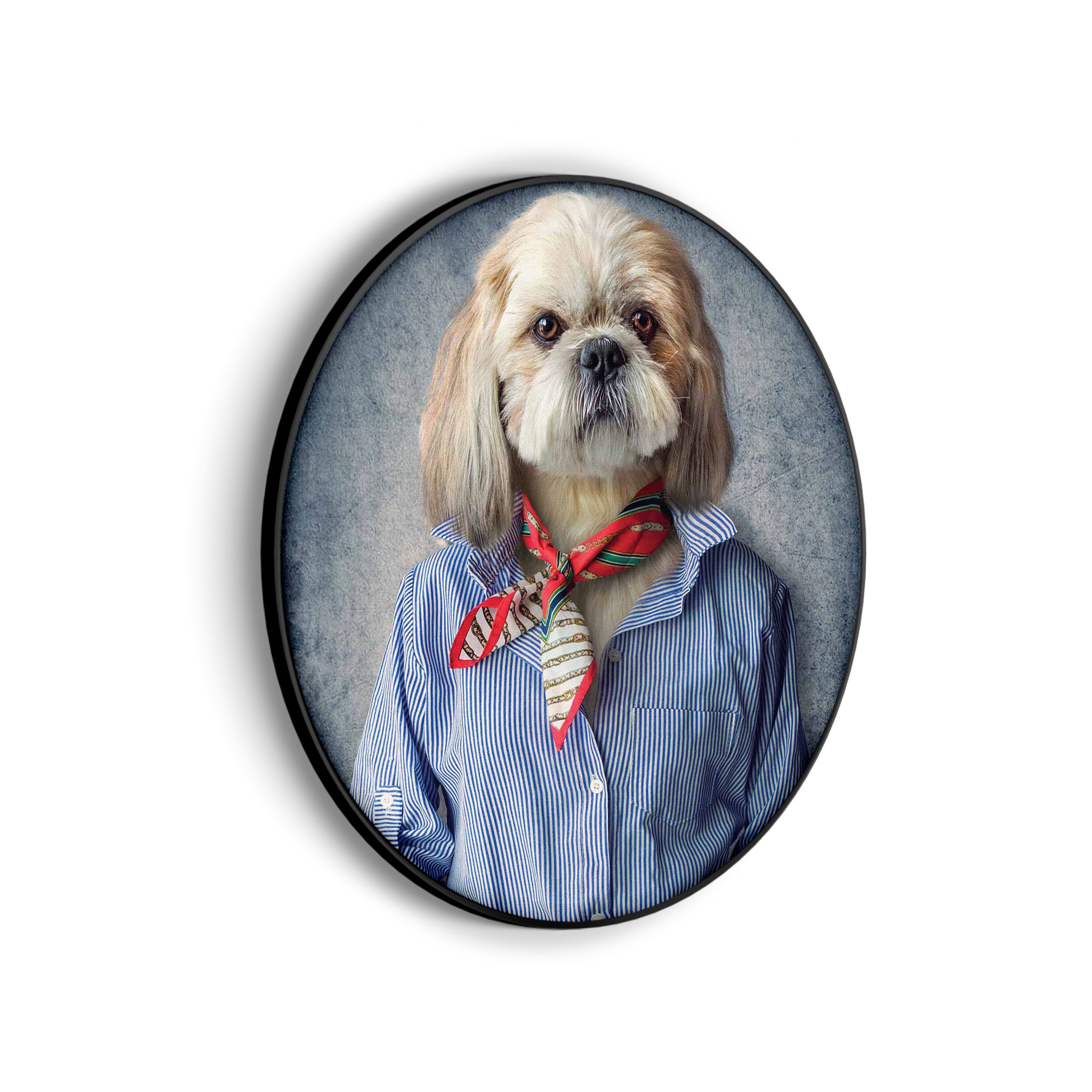 Akoestisch Schilderij Menselijke Hond In Boeren Thema Rond - Muurcirkel Template Vierkant Rond ironisch 3 2 scaled 1