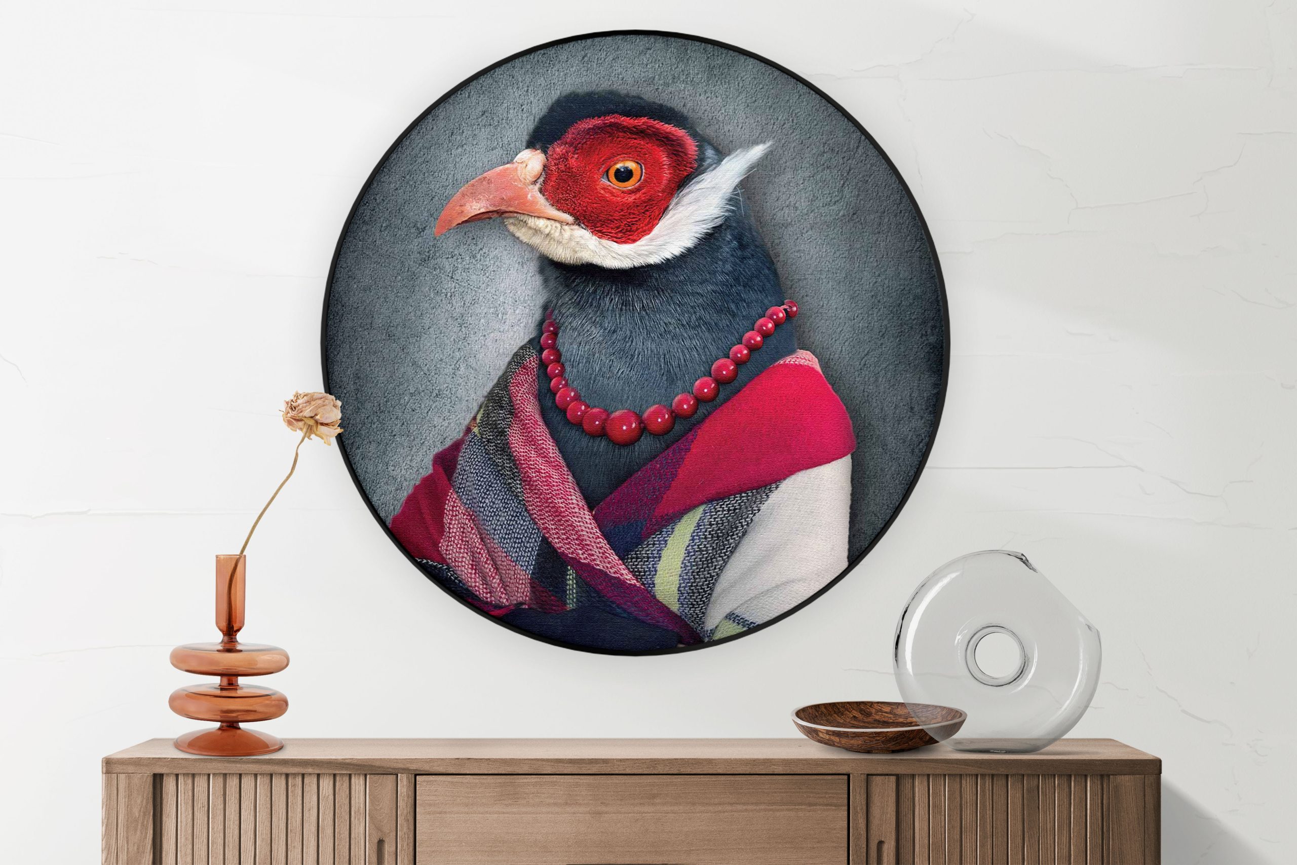 Akoestisch Schilderij Menselijke Vrouwelijke Vogel Rond - Muurcirkel Template Vierkant Rond ironisch 6 1 2 scaled 1
