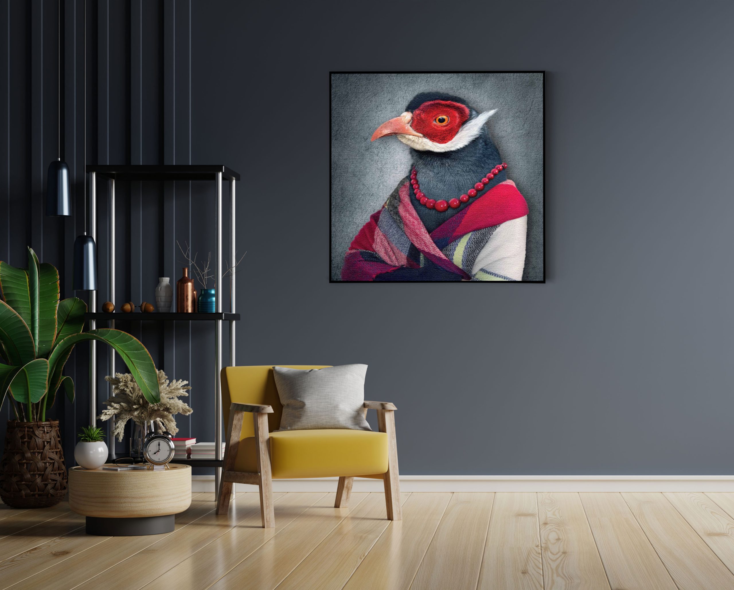 Akoestisch Schilderij Menselijke Vrouwelijke Vogel Vierkant Template Vierkant Rond ironisch 6 1 scaled 1