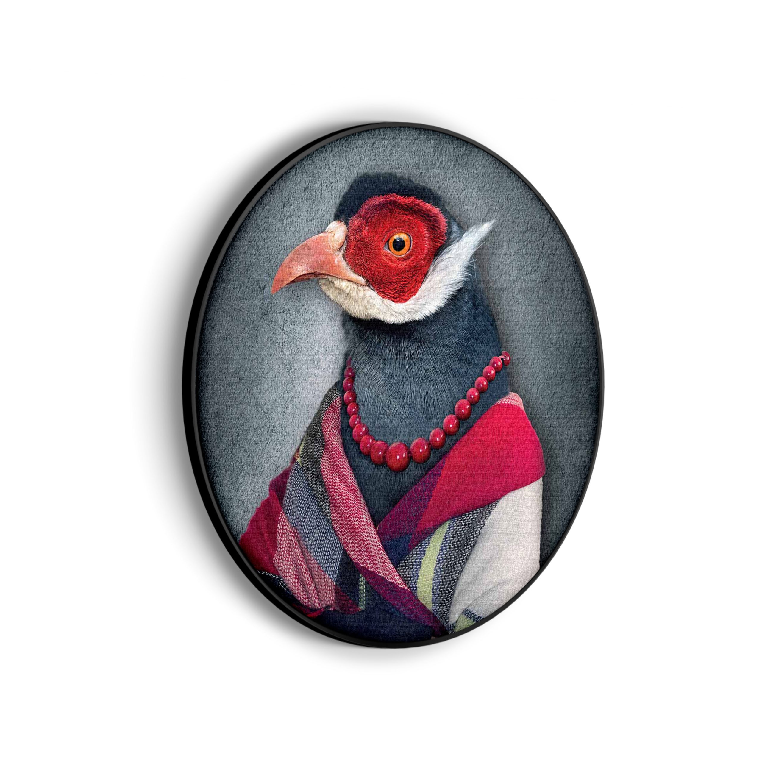 Akoestisch Schilderij Menselijke Vrouwelijke Vogel Rond - Muurcirkel Template Vierkant Rond ironisch 6 2 scaled 1