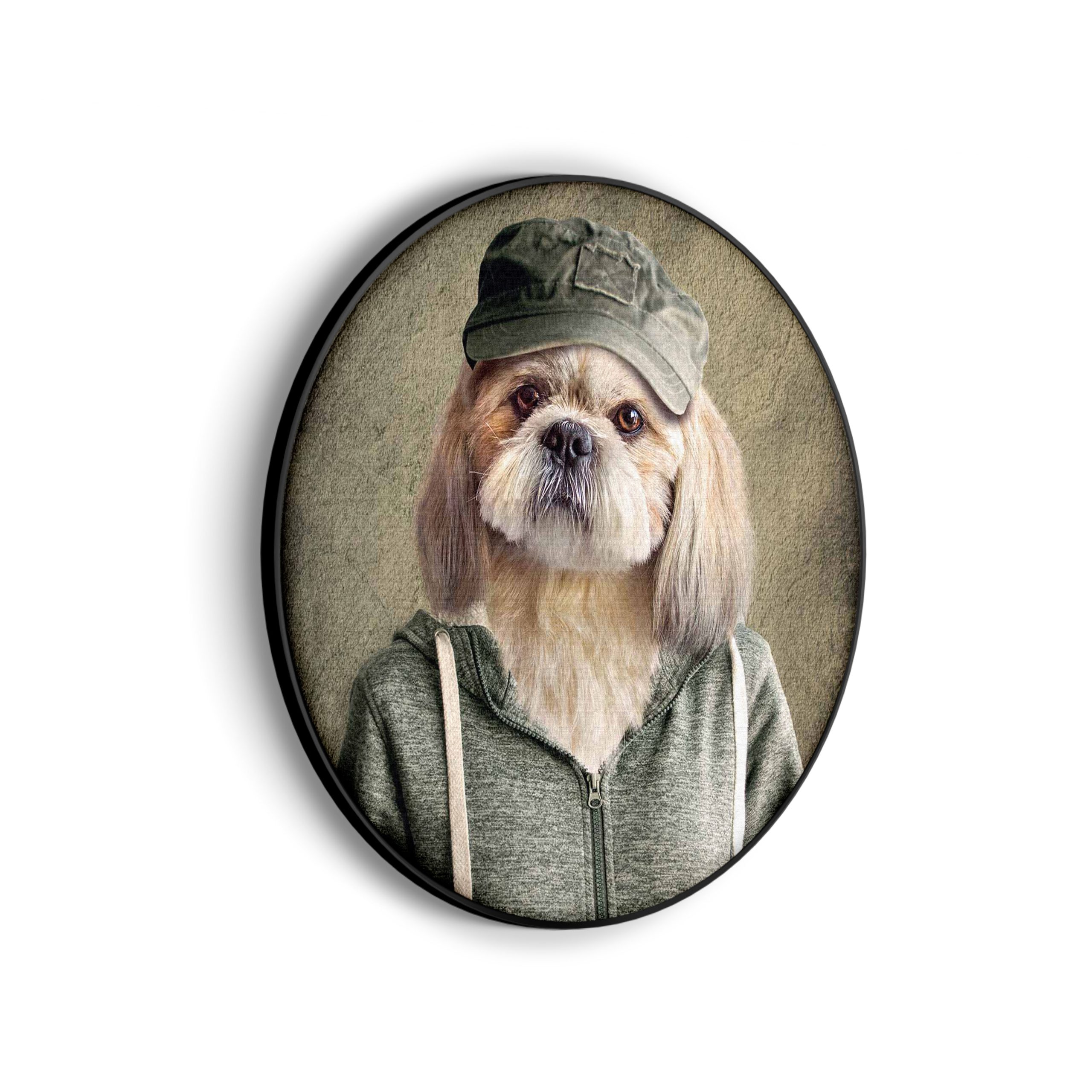 Akoestisch Schilderij Menselijke Kat Als Meisje Met De Parel Rond - Muurcirkel Template Vierkant Rond ironisch 8 2 scaled 1