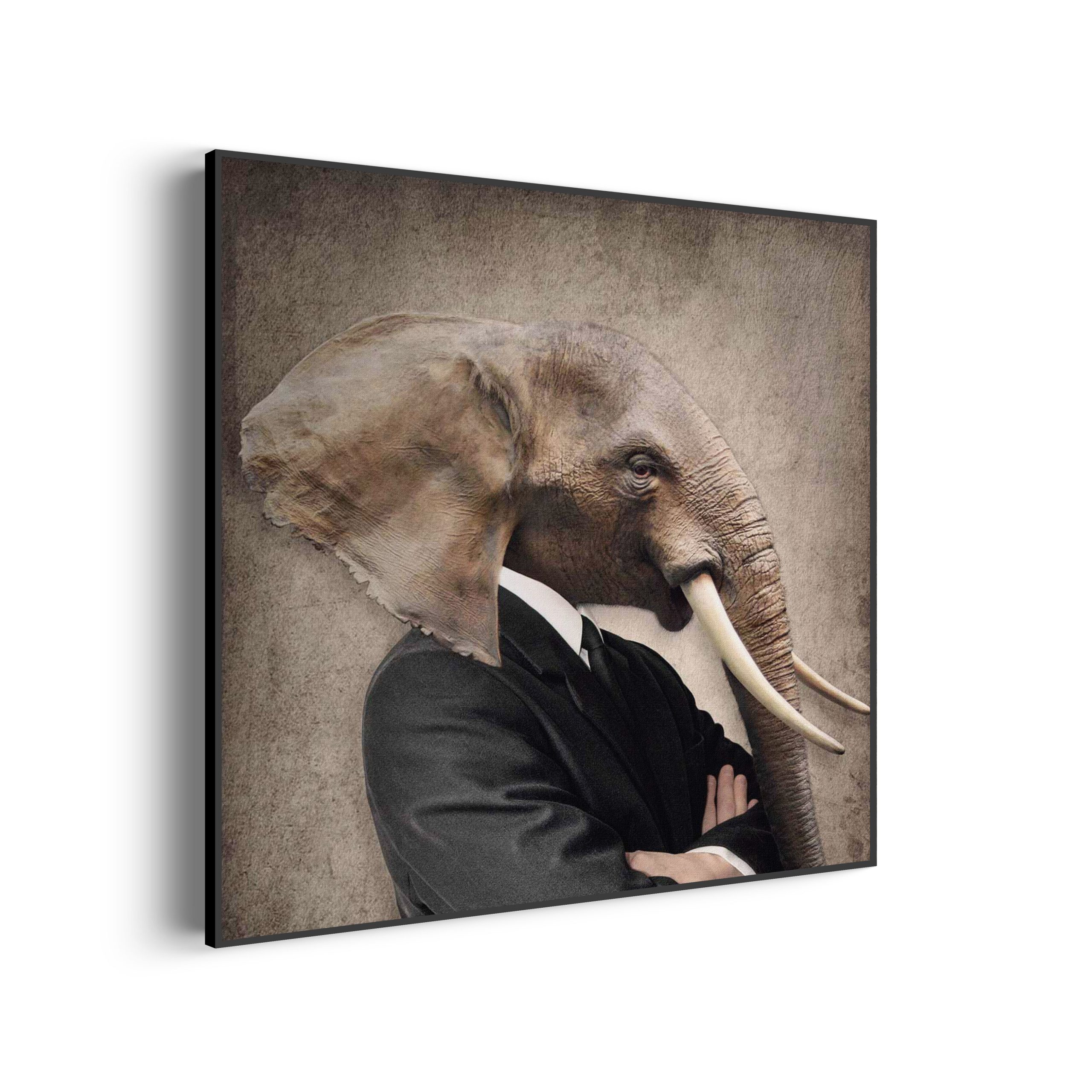 Akoestisch Schilderij Menselijke Hond Met Pet Vierkant Template Vierkant Rond ironisch 9 scaled 1